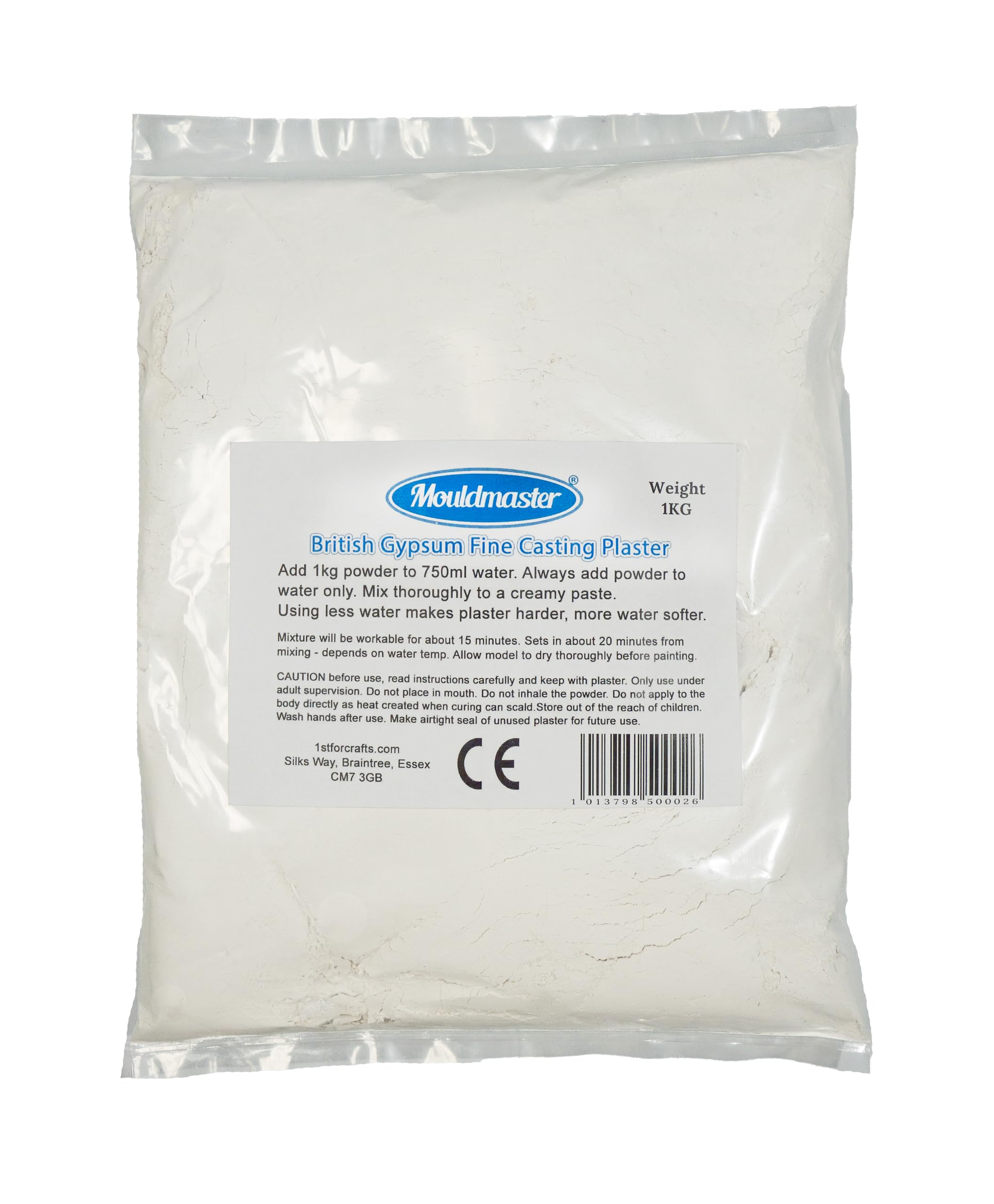 Mouldmaster Fine Casting Plaster - Hard Drying | 1Kg | White 1