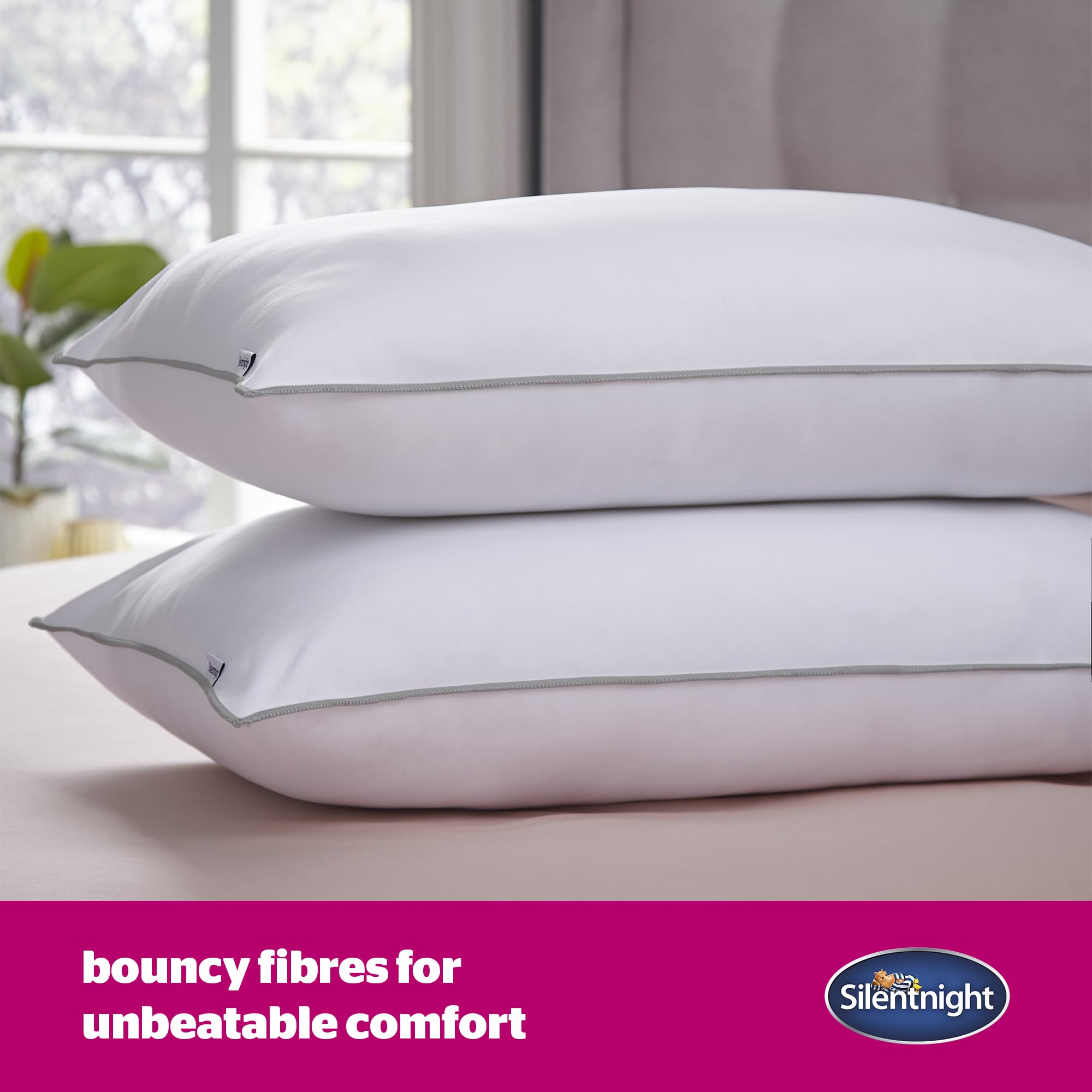 Silentnight Luxury Ultrabounce Pillows - Pack of 2 Soft/Medium Support | Hypoallergenic 2