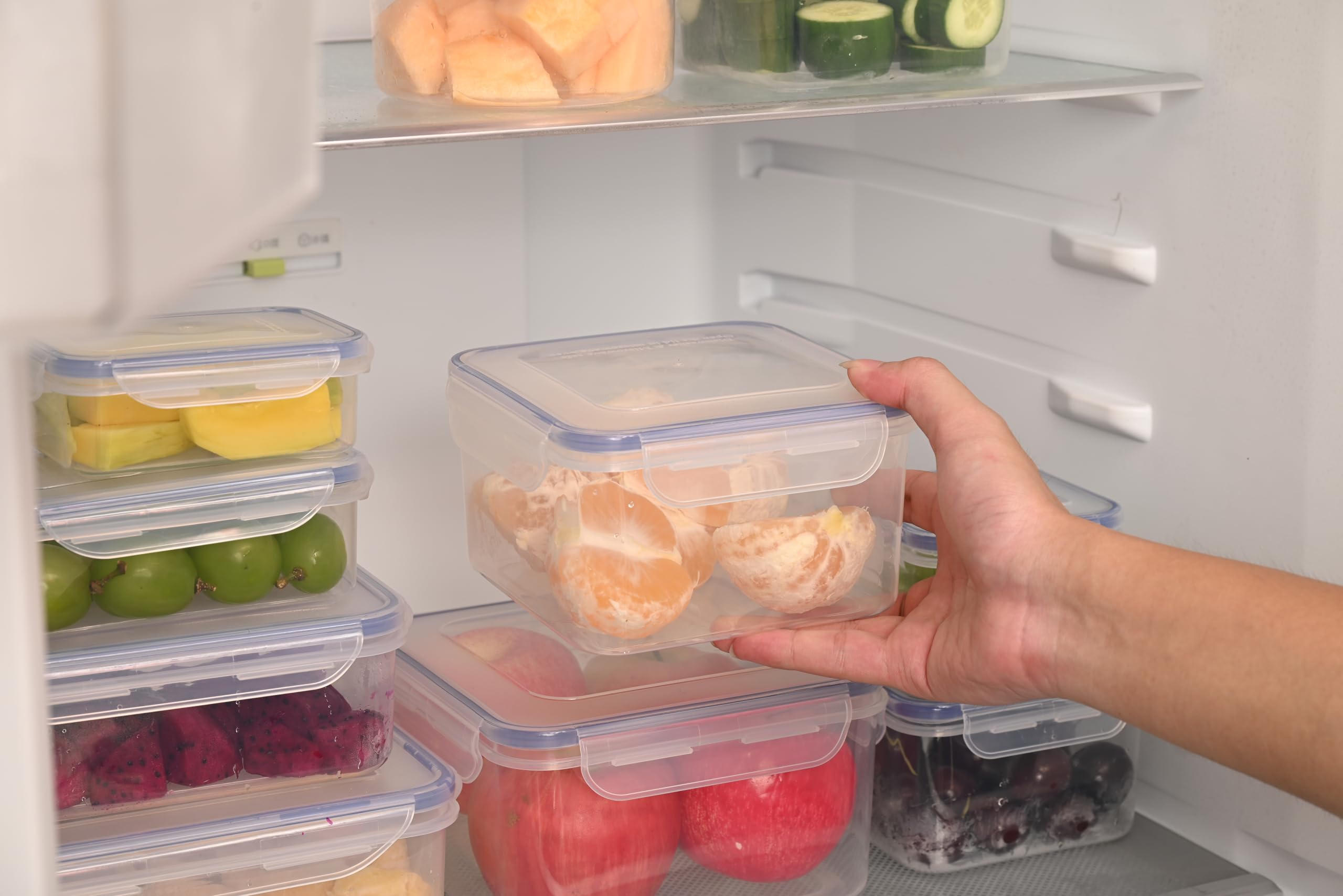 BARGAIN FACTORY Food Storage Container Set - 12 Containers, Airtight & Leak Resistant, BPA Free Plastic 4