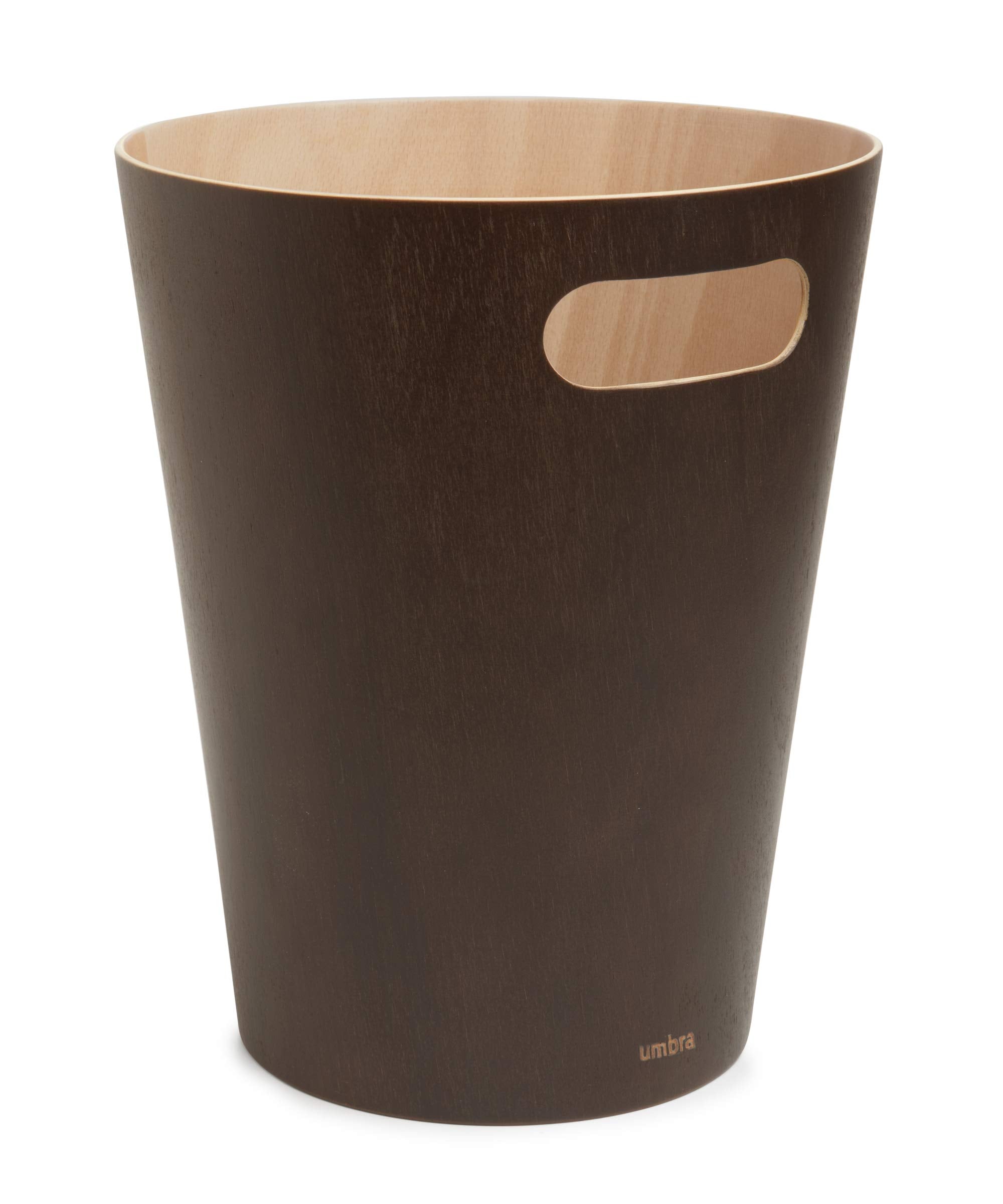 Umbra Woodrow 2 Gallon Wooden Trash Can | Espresso Finish | Modern Design 9