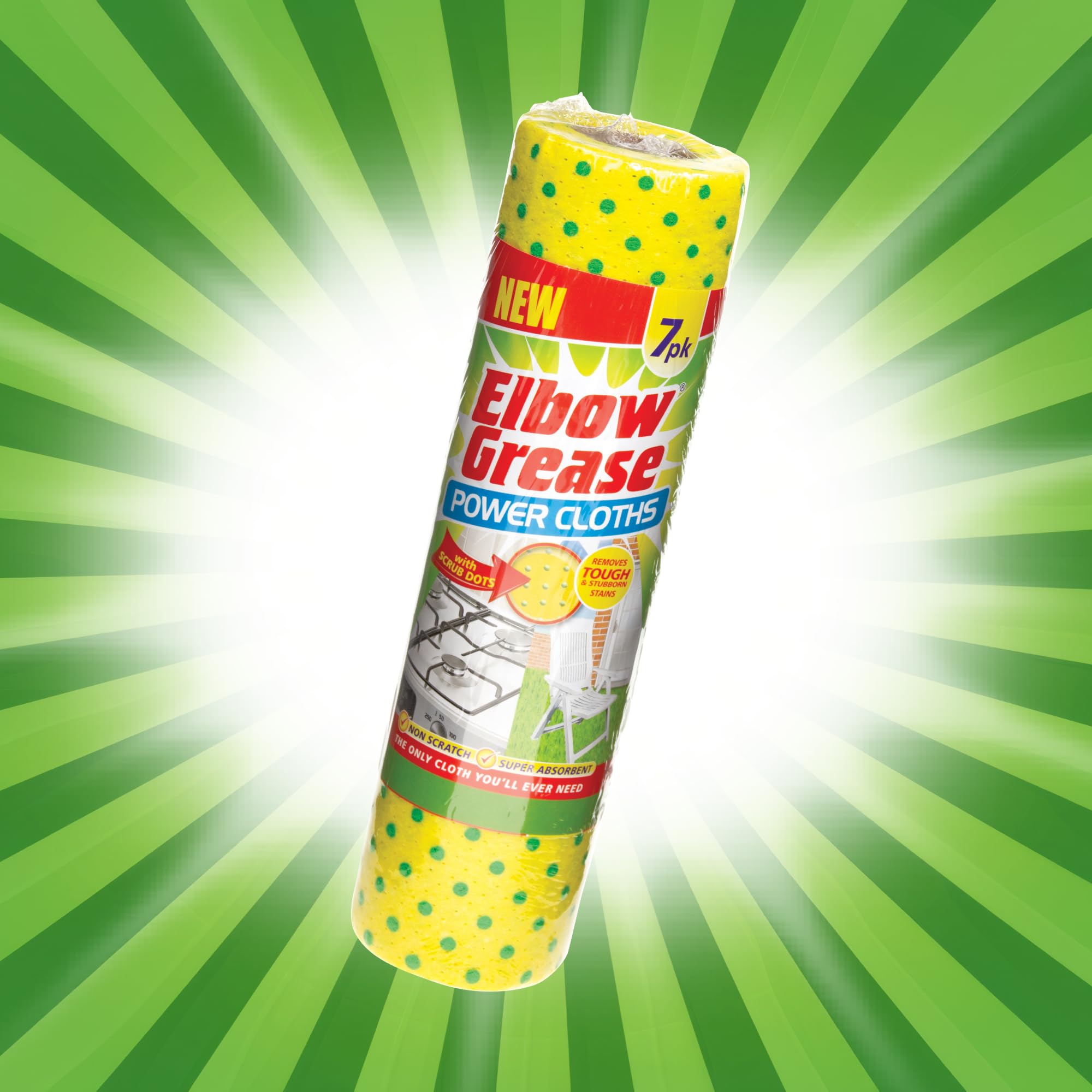 Elbow Grease Power Cloths with Scrub Dots - Reusable, Super Absorbent, Pack of 7 6