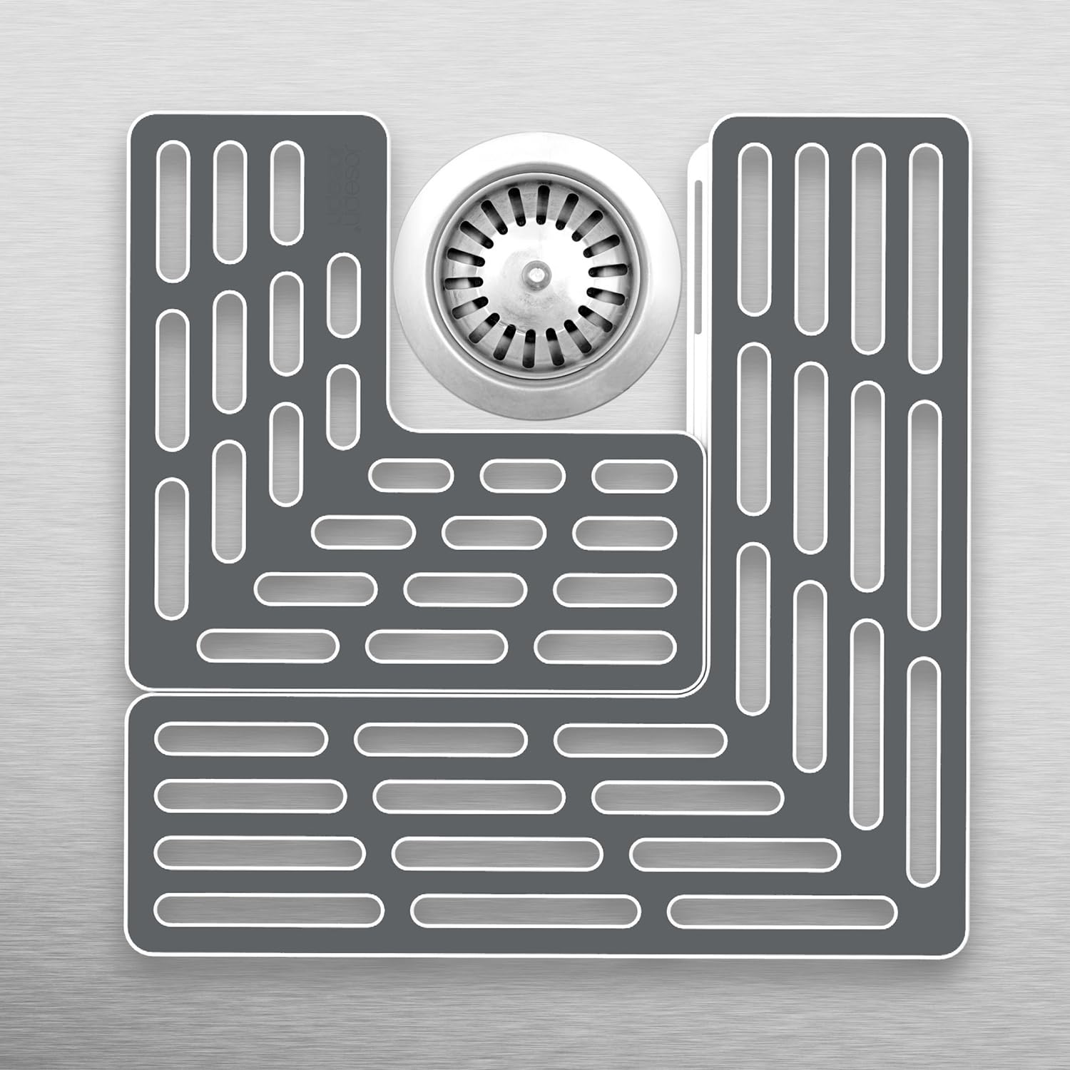 Joseph Joseph Sink Saver Adjustable Protector - Grey | Fits 31cm Sinks | 2-Piece Design 4