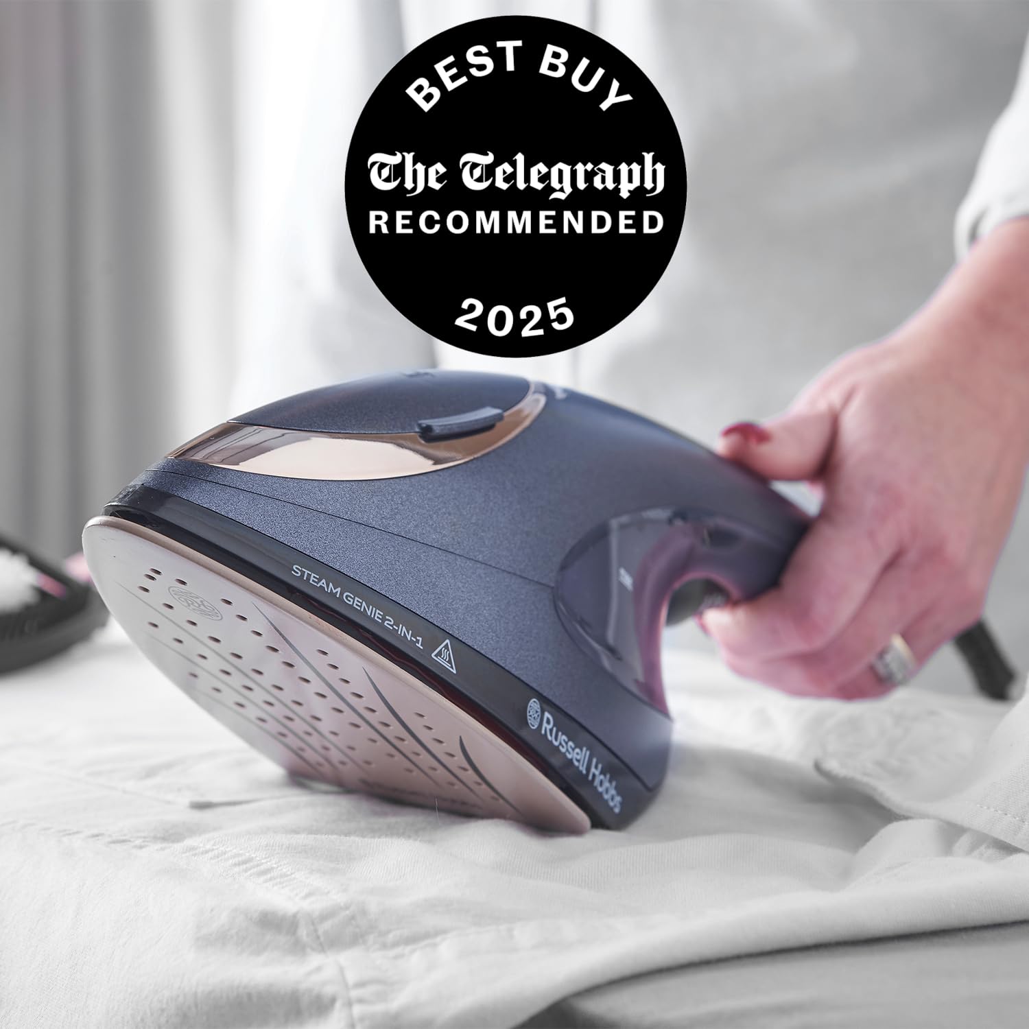 Russell Hobbs Steam Genie 2in1 Handheld Clothes Steamer with Ironing Option | 1700W | 60s Heat-Up 2