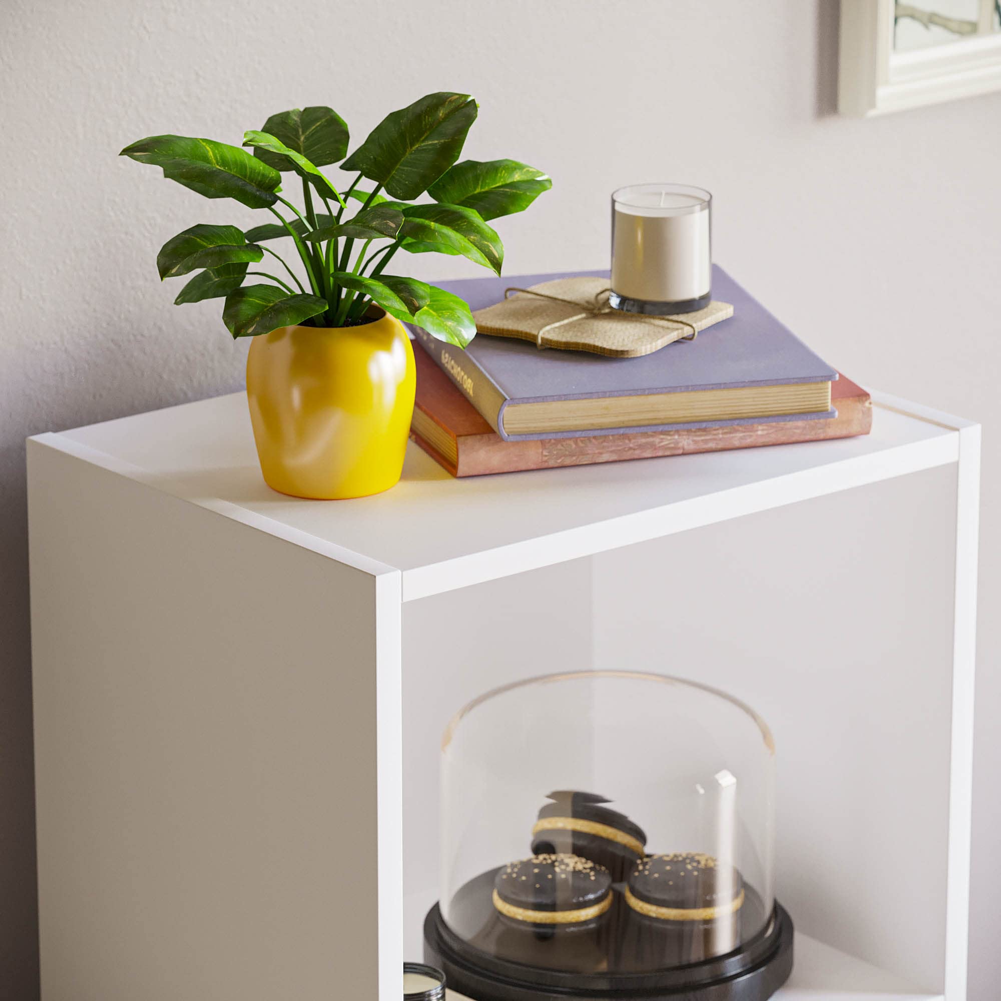 Vida Designs Oxford 3 Tier Cube Bookcase - White Engineered Wood | H 80 x W 32 x D 24 cm 4