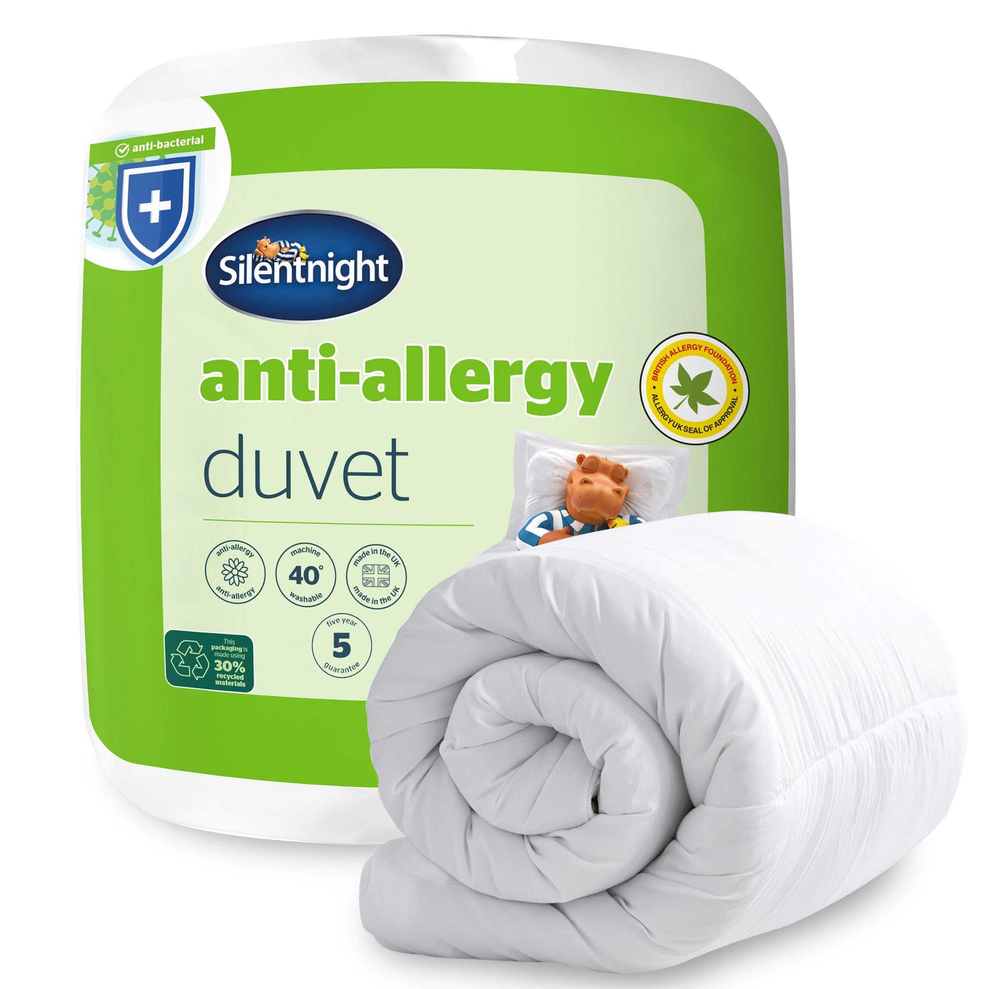 Silentnight Anti Allergy Double Duvet 10.5 Tog | Machine Washable Polycotton 1