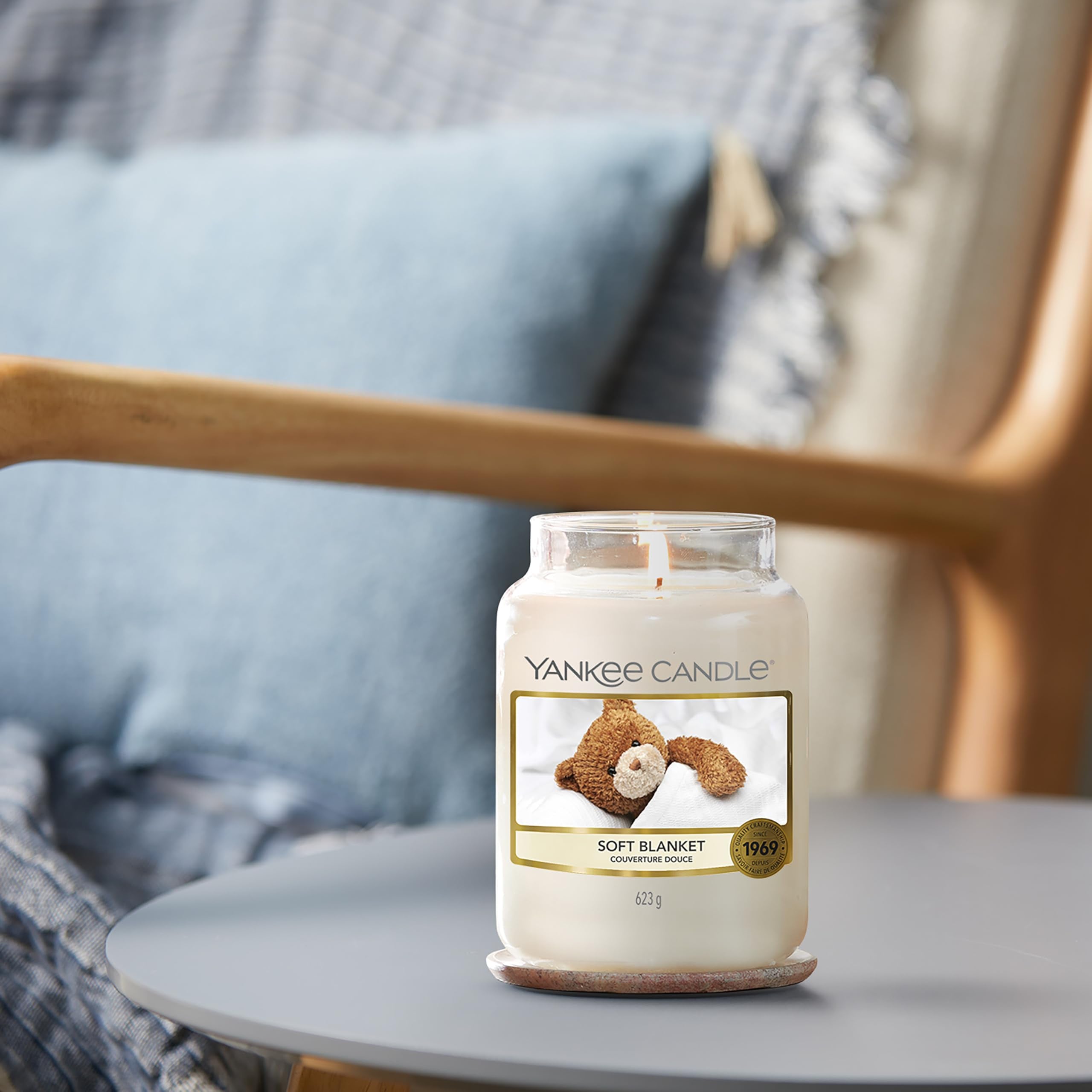 Yankee Candle Soft Blanket Scented Candle - Large Jar | Up to 150 Hours Burn Time | Cream 7