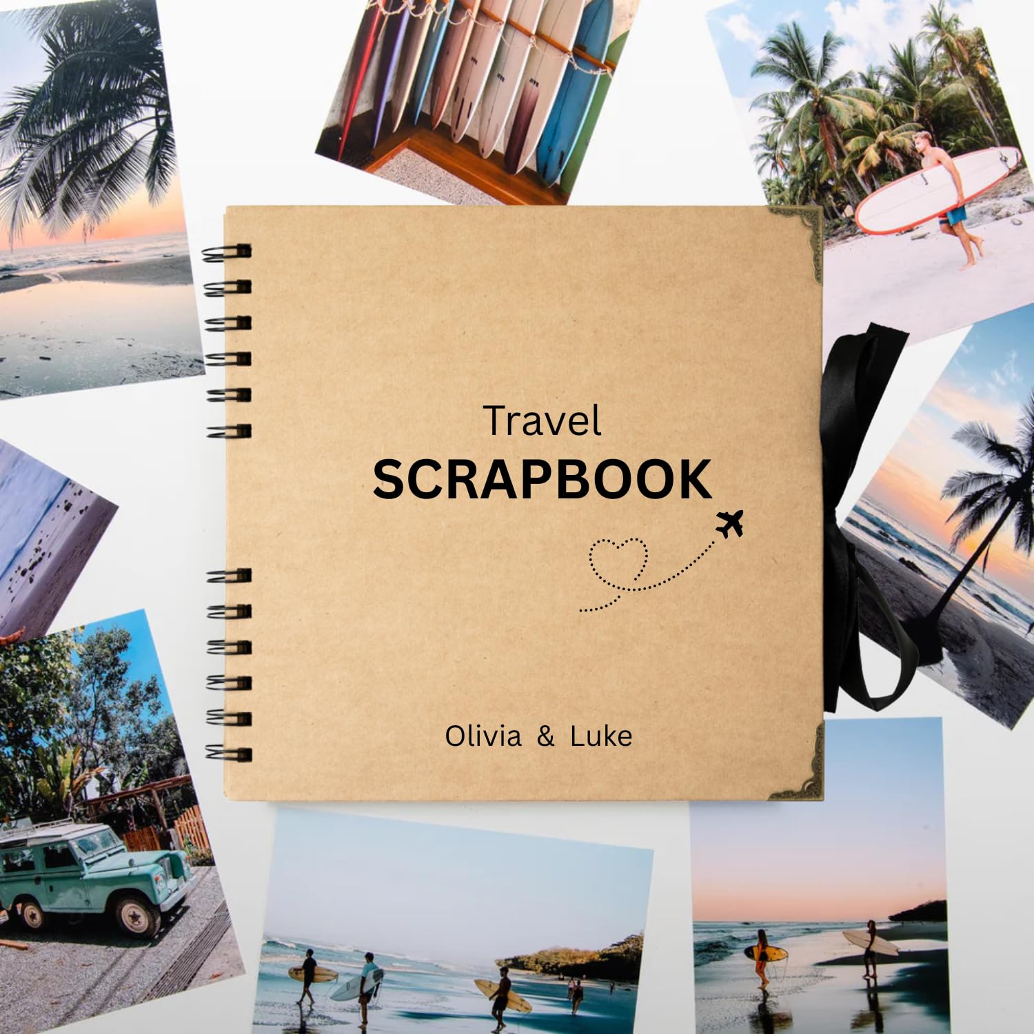 Hawksbill Brown Kraft Scrapbook Photo Album - 60 Pages | 12' X 12' Spiral Bound 7