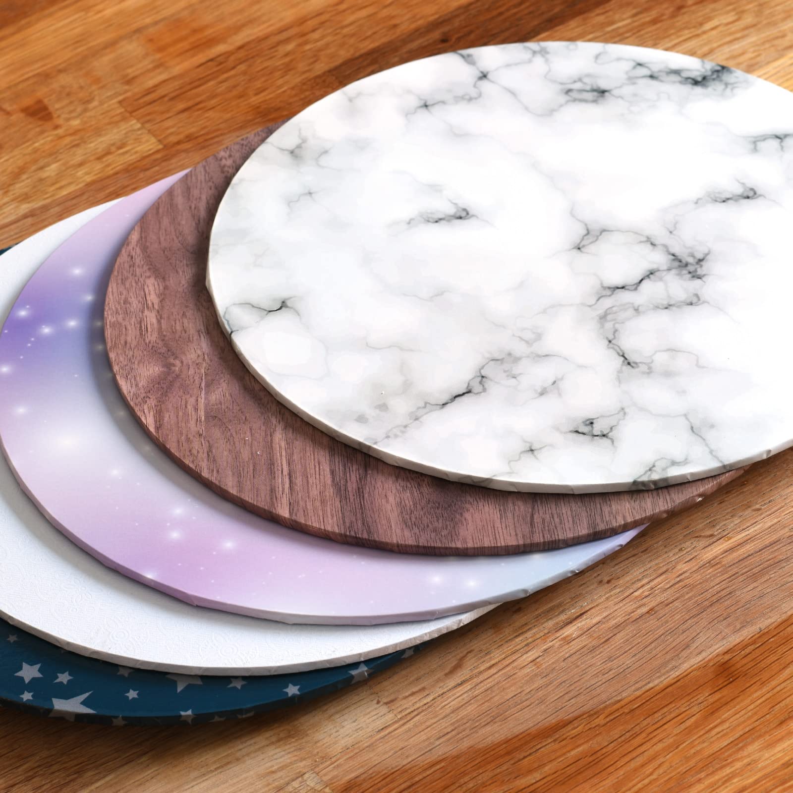 Culpitt Masonite Cake Board - Extra Strong Wood Effect Display | 10 Inch Round | Pack of 1 5