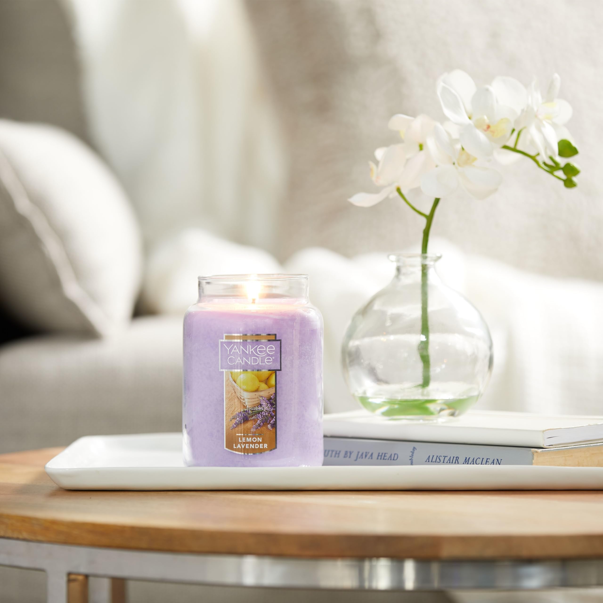 Yankee Candle Scented Candle - Lemon Lavender Large Jar | Up to 150 Hours Burn Time | Clean, Consistent Aroma 2