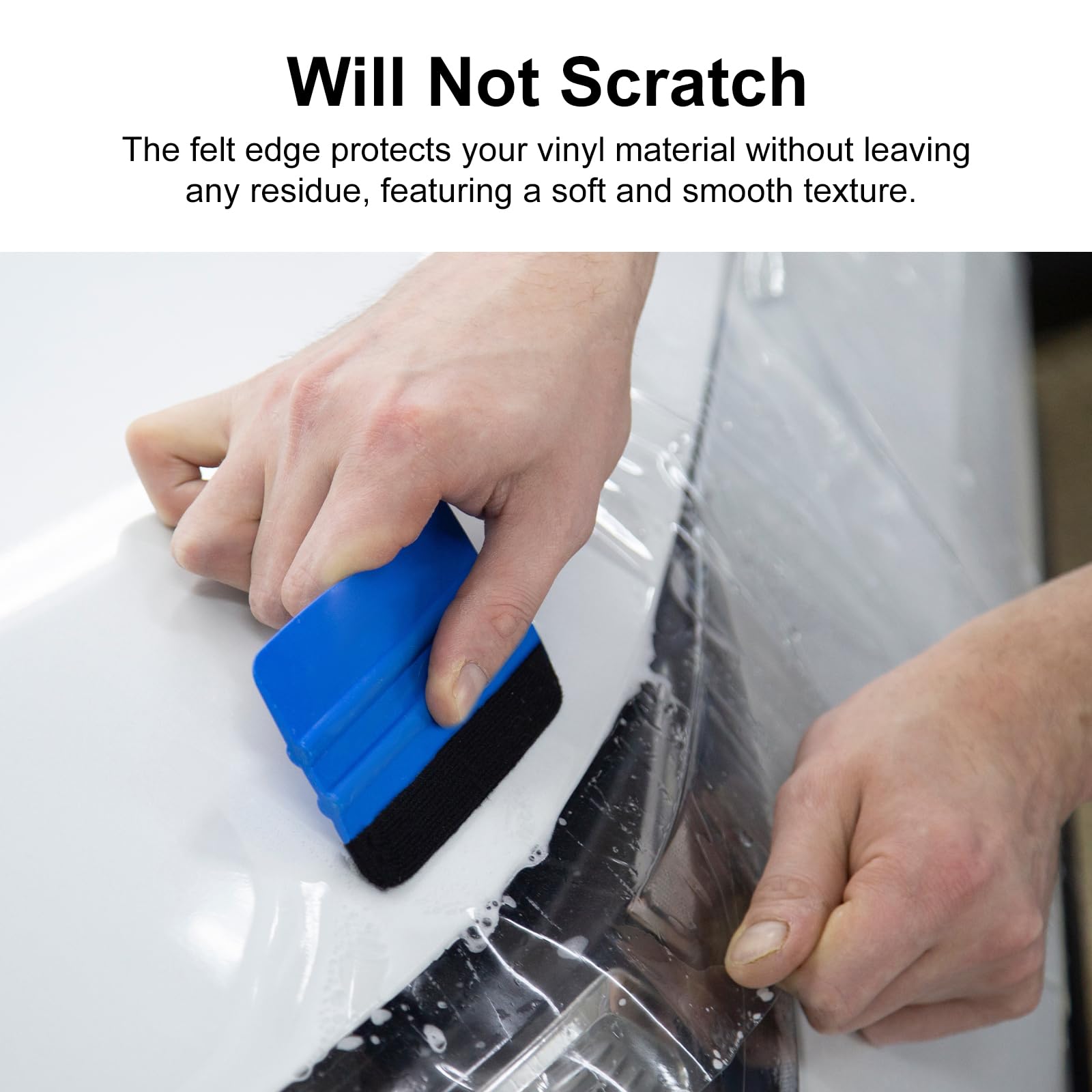 Admygo Vinyl Wrap Squeegee Tool - Non-Scratch Blue Applicator for Car, Kitchen, Window Film | 1 Piece 6
