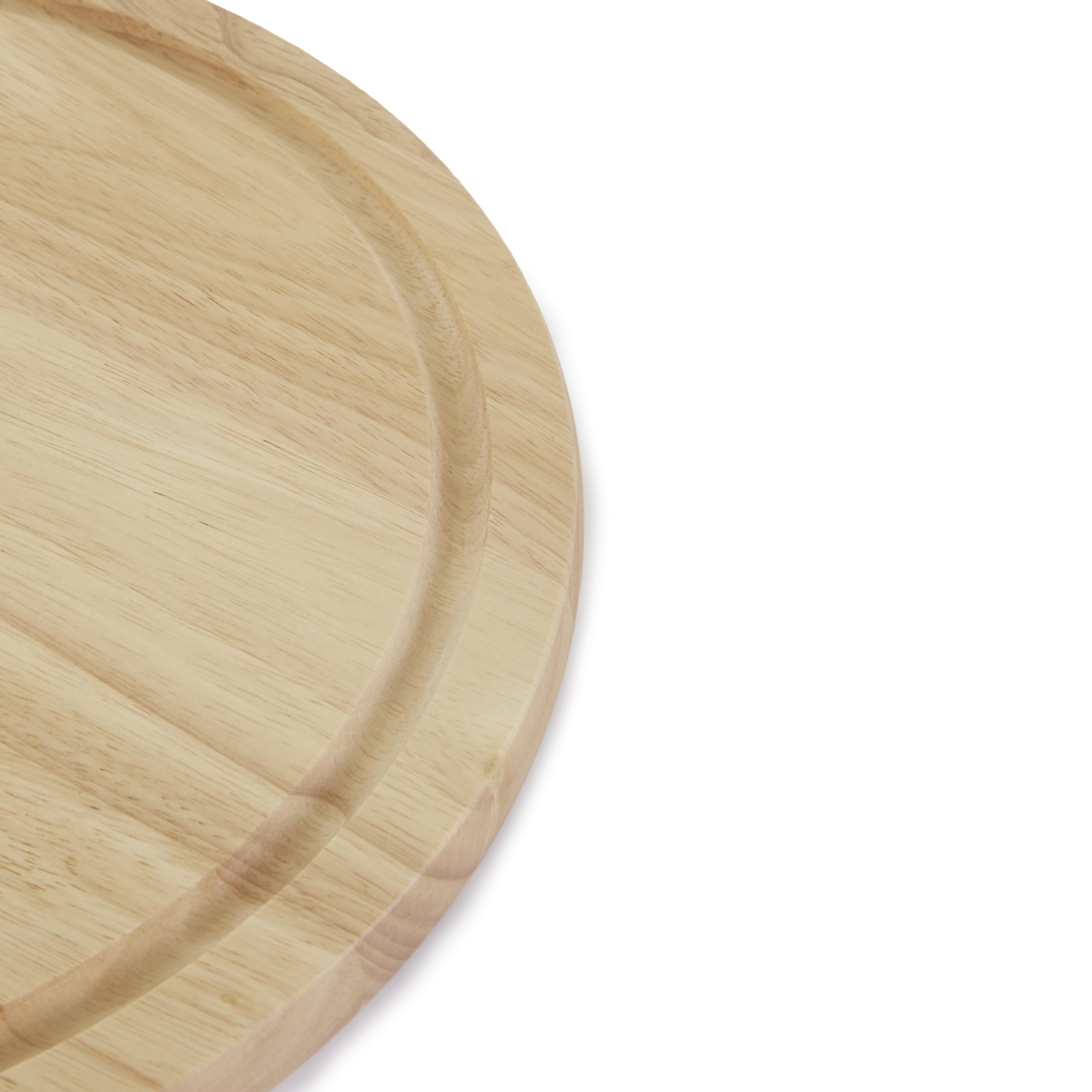apollo THE HOUSEWARES BRAND RB Bread Board - 30cm Round Wooden Board | Multi-Colour | Eco-Friendly 3