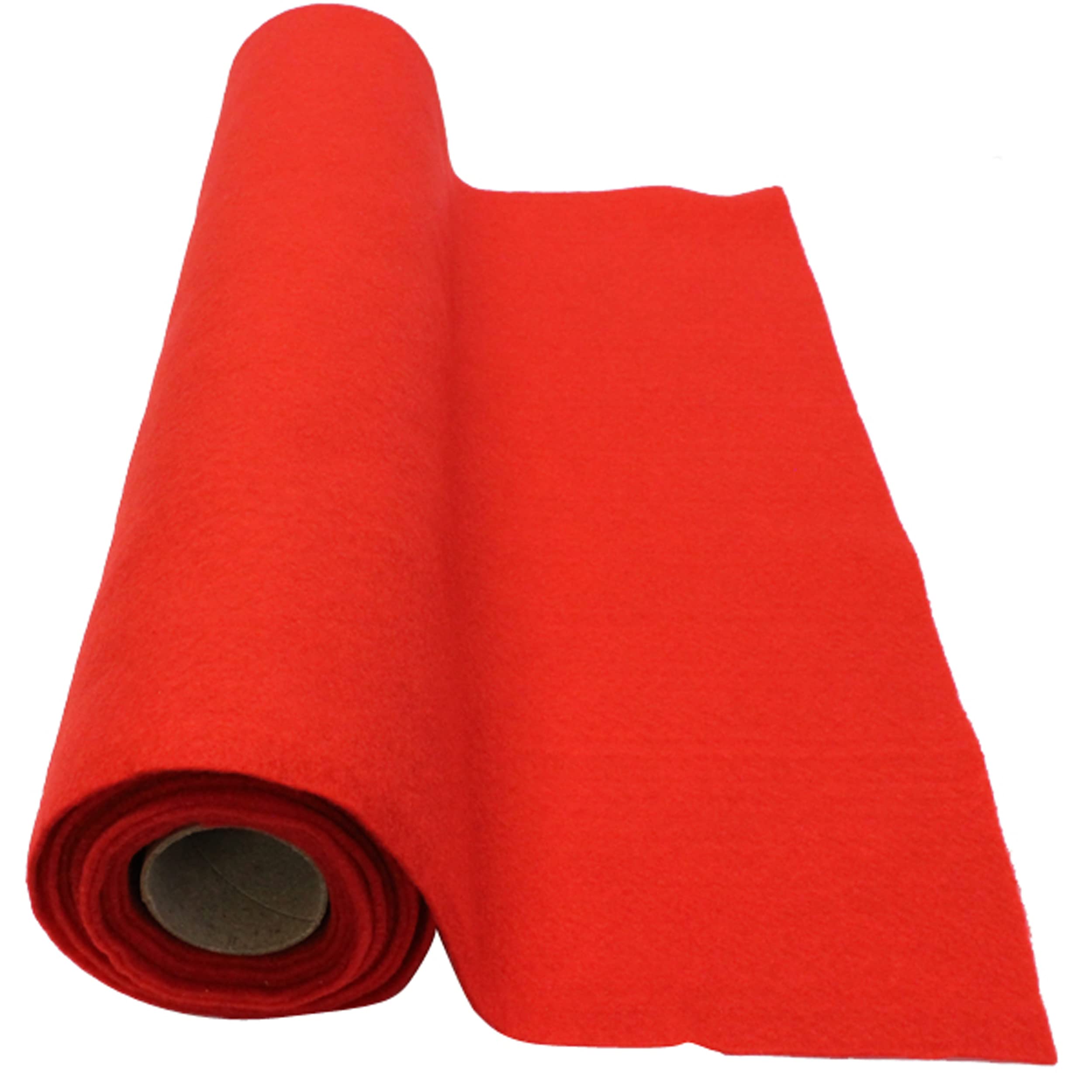 Bright Ideas Soft Craft Felt Roll - Red | 1.4mm Thick Polyester | 45cm x 2.5m Sheet Size 1