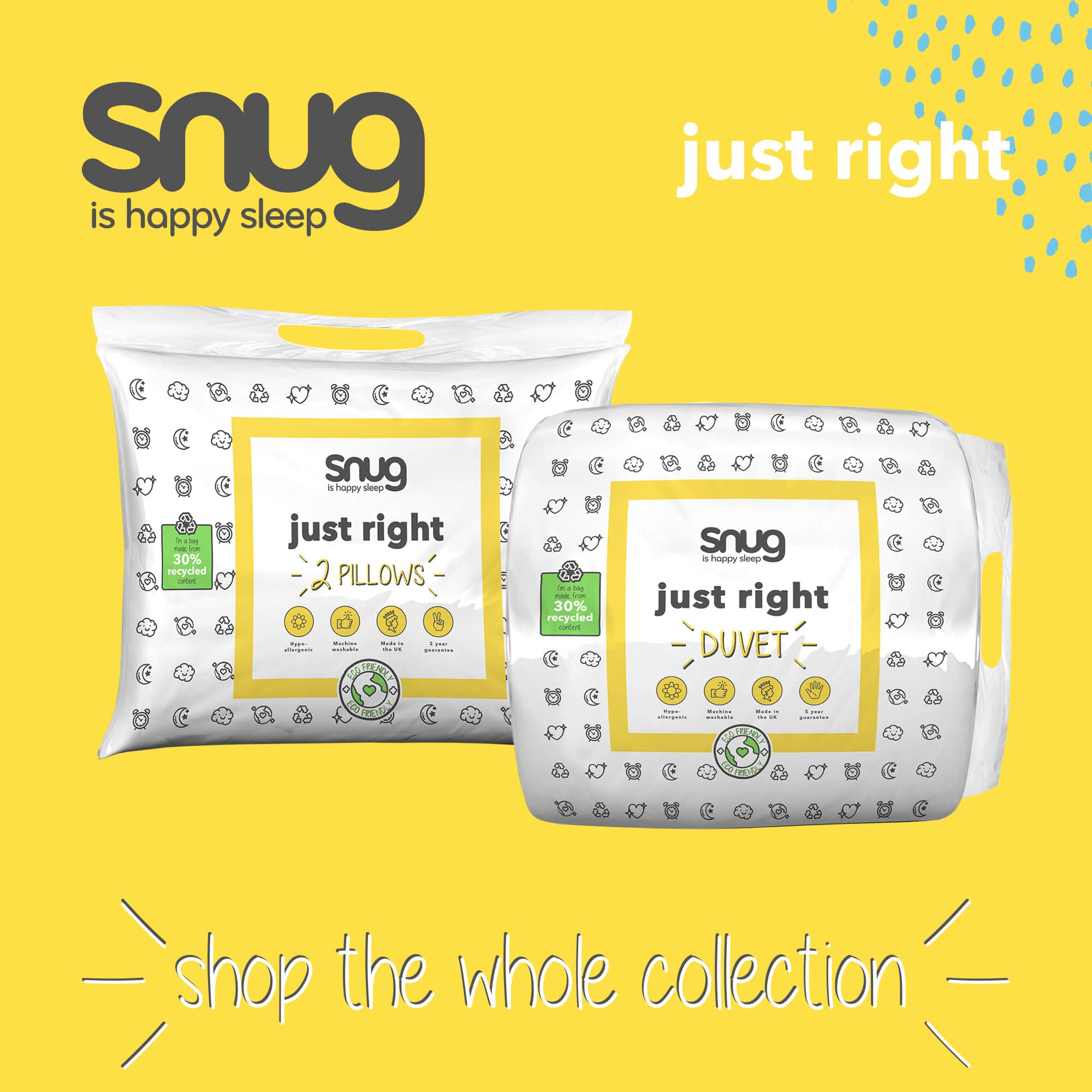 Snug is happy sleep Just Right Double Duvet - 10.5 Tog | Hollowfibre | Machine Washable 7