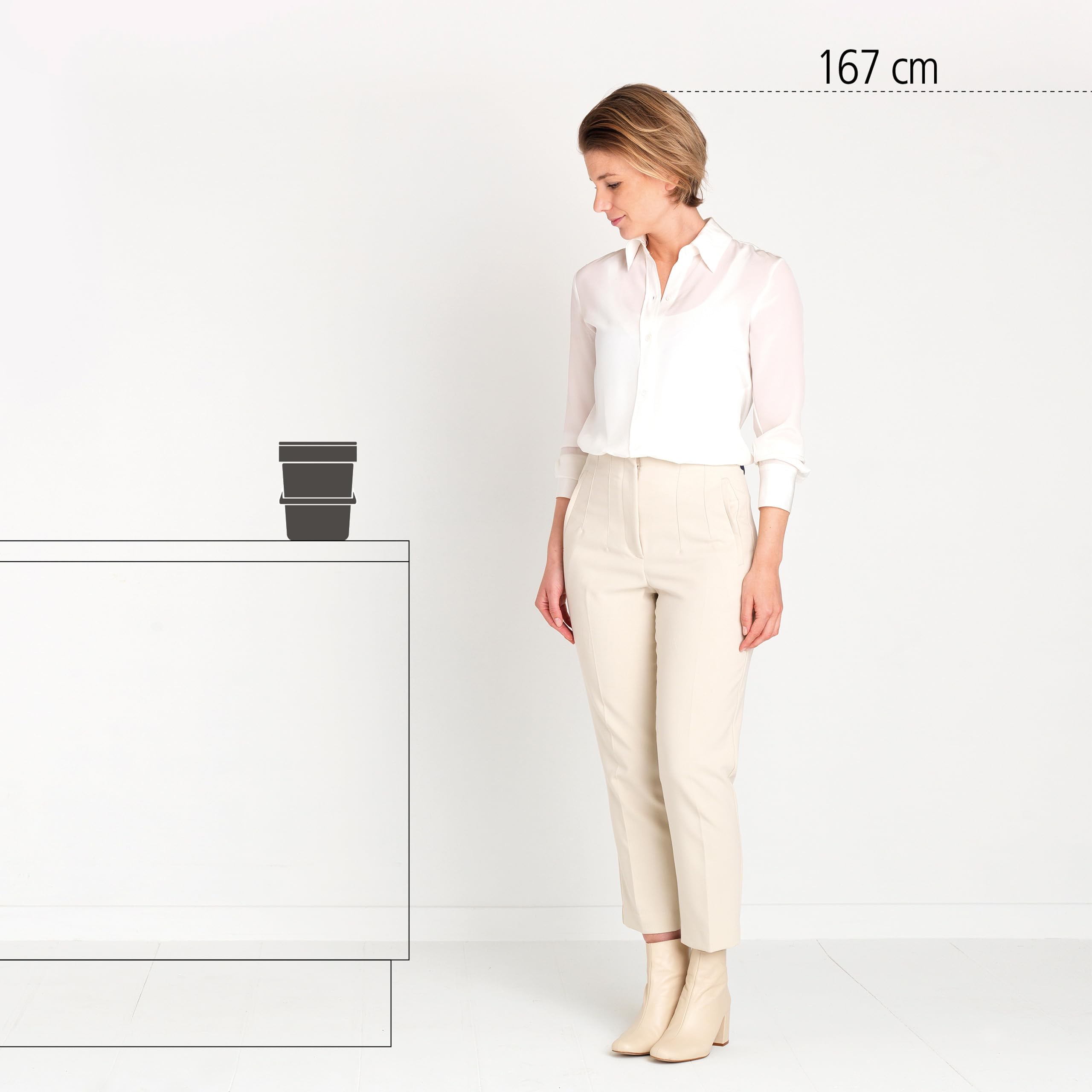 Brabantia Sort & Go Food Waste Bin - 3L Capacity | Jade Green | Space-Efficient Plastic 3