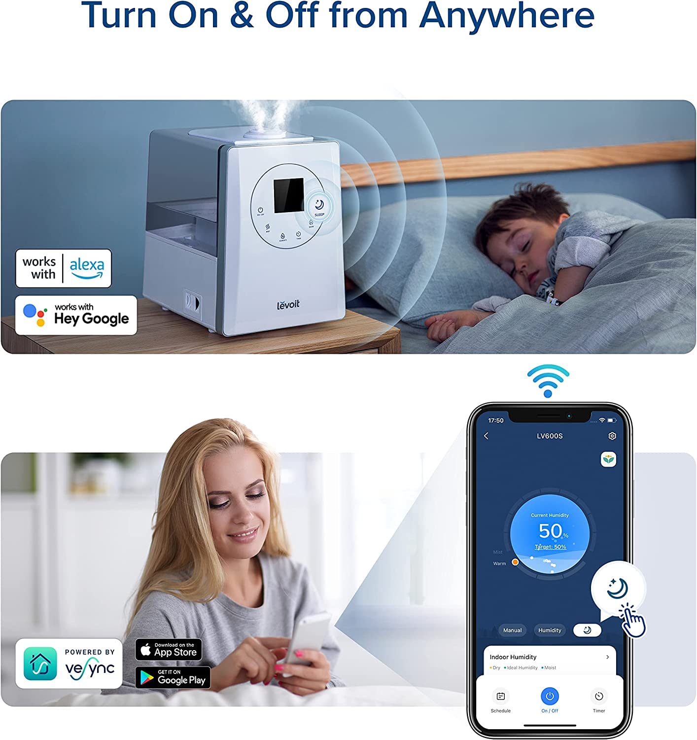 Levoit Smart Humidifier - 6L Warm & Cool Mist | Up to 50 Hour Runtime | App & Voice Control 5