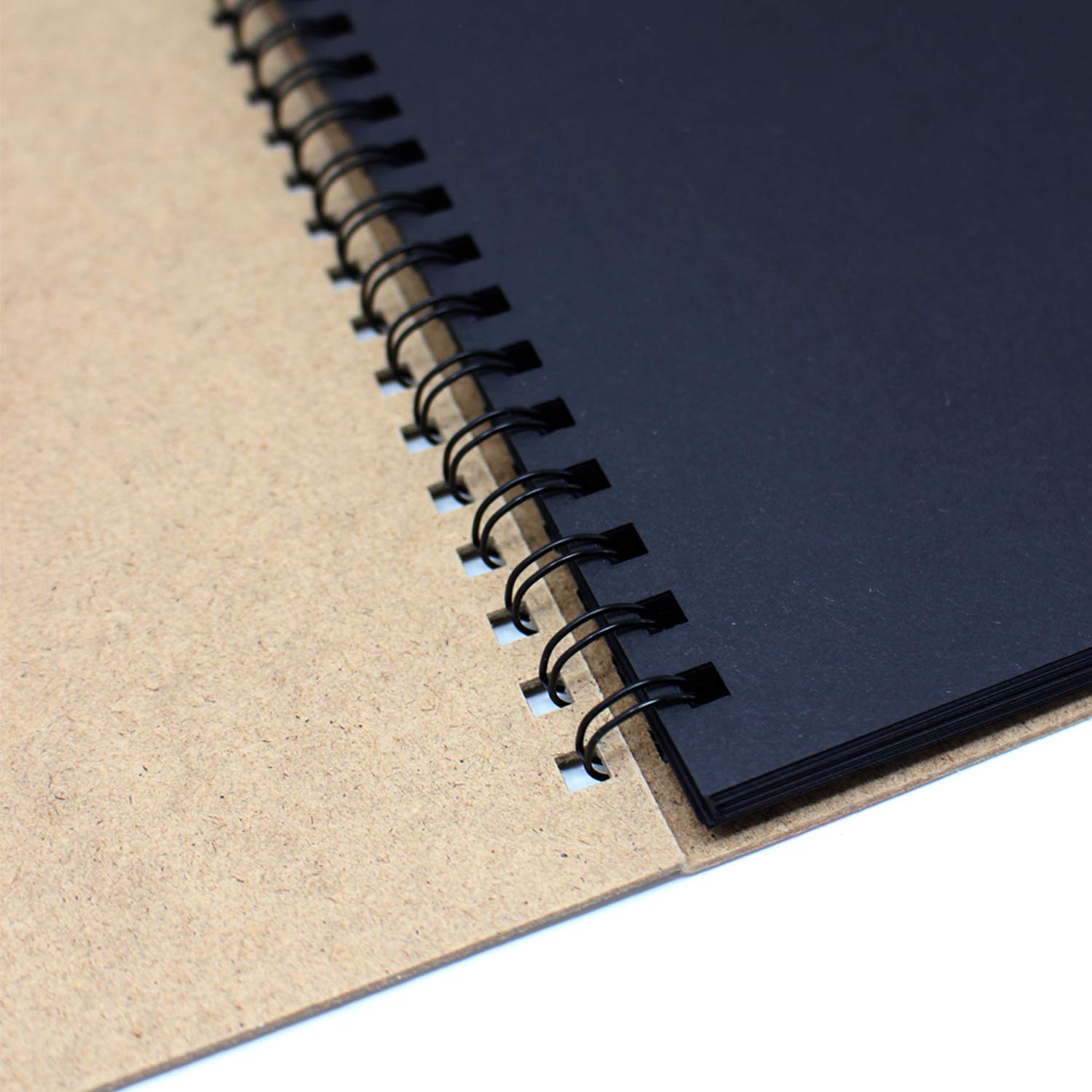 Artway Enviro Spiral Bound A3 Black Card Sketchbook - 60 Sides, 270GSM | UK Made 4