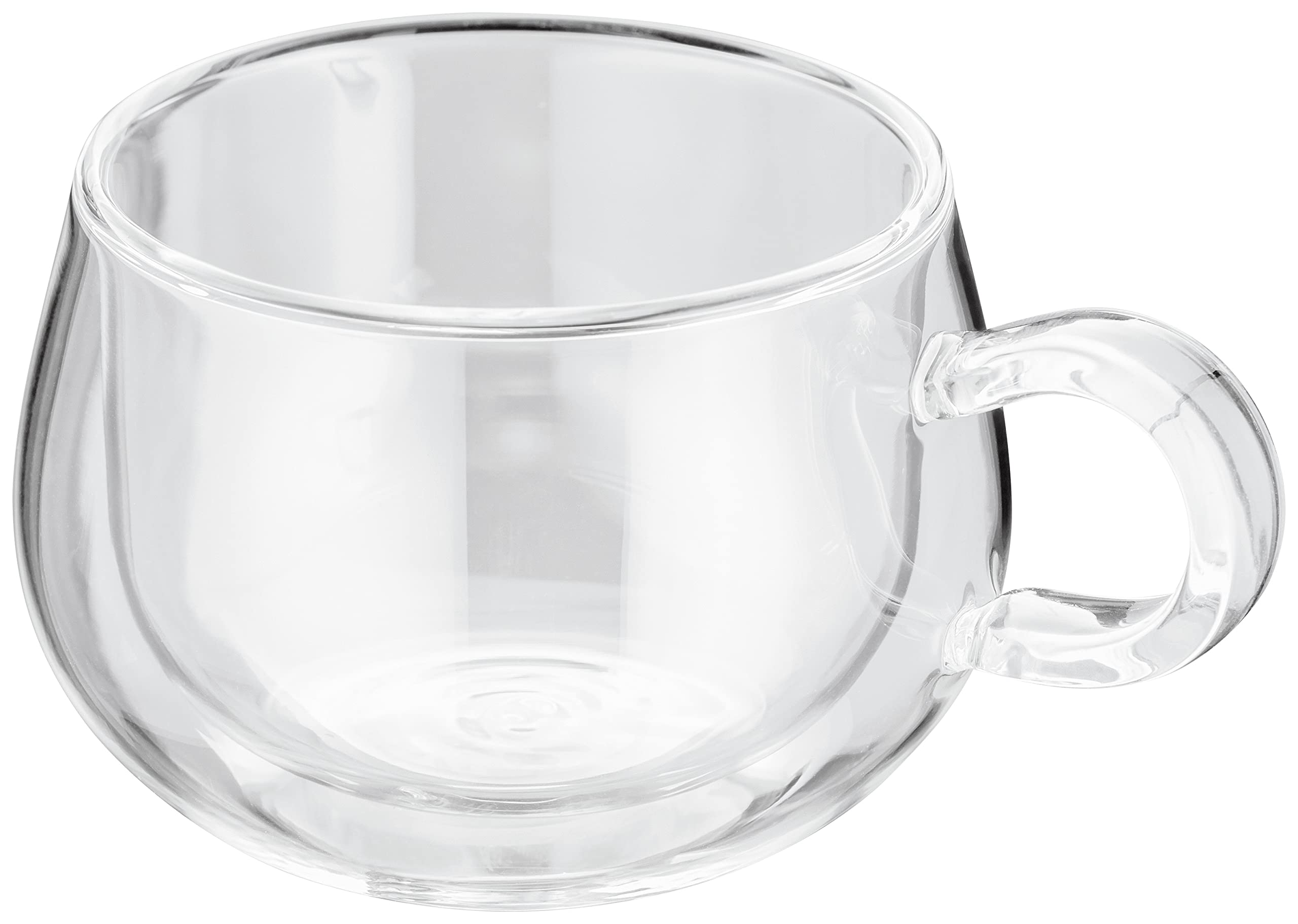 Judge JDG30 Double Walled Glass Coffee Cups with Handle - 225ml, Set of 2, Heat Resistant 3