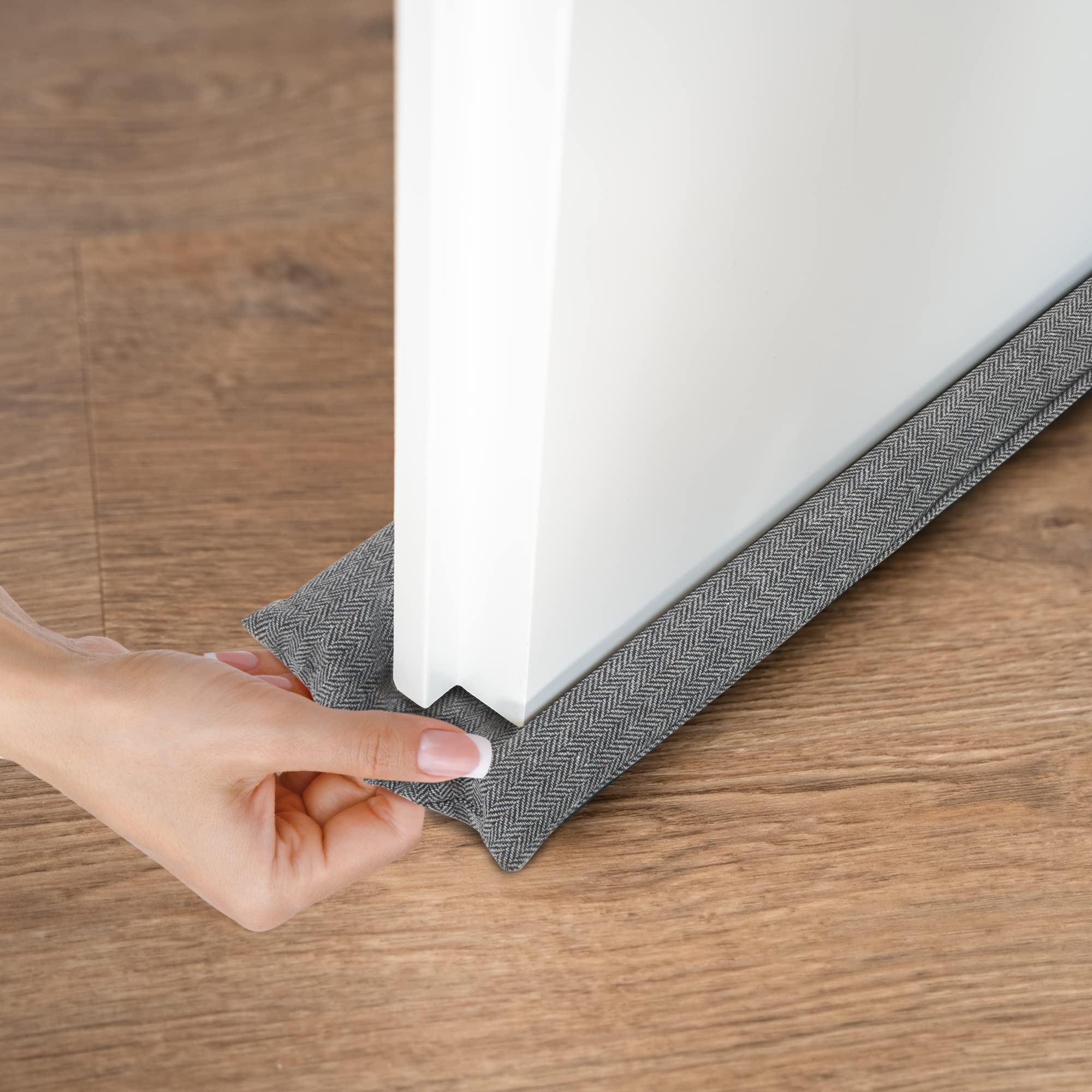TANNESS Double-Sided Door Draft Excluder - Adjustable 70-90cm Fit | Waterproof Polyester 7