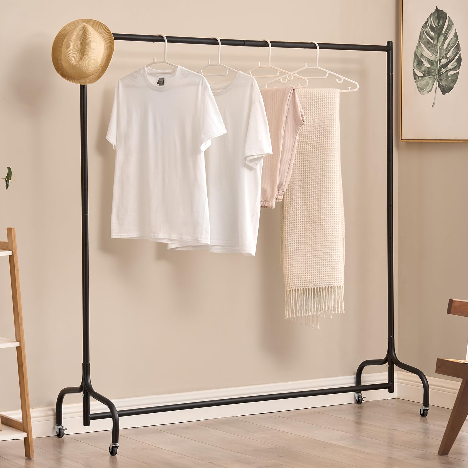 Vivo Technologies 5ft Heavy Duty Metal Clothes Rail | Portable & Collapsible | Black 3