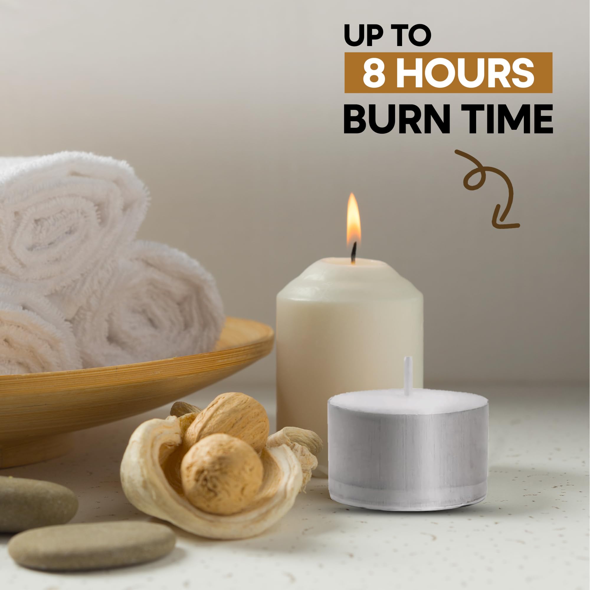 Price's Candles 50 Pack Tea Lights - 8 Hour Clean Burn | Vegan & Kosher Friendly 5