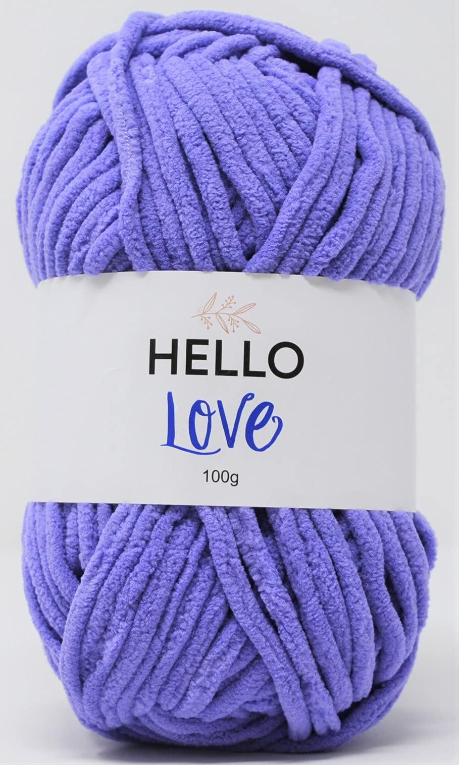 Hello Love Super Bulky Yarn - 100g Polyester Chenille in Grape Color | 65m Length 1