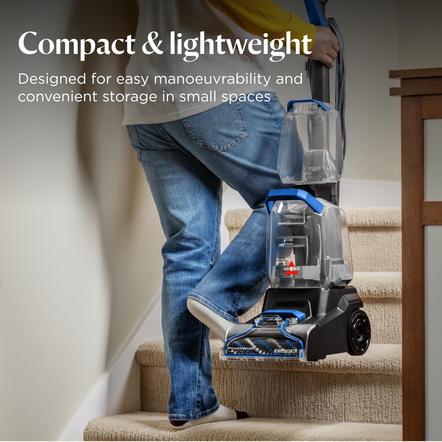 BISSELL PowerWash Compact Pet Carpet Cleaner 4058E | Compact & Portable | Removes Pet Stains & Odours | 600W 6