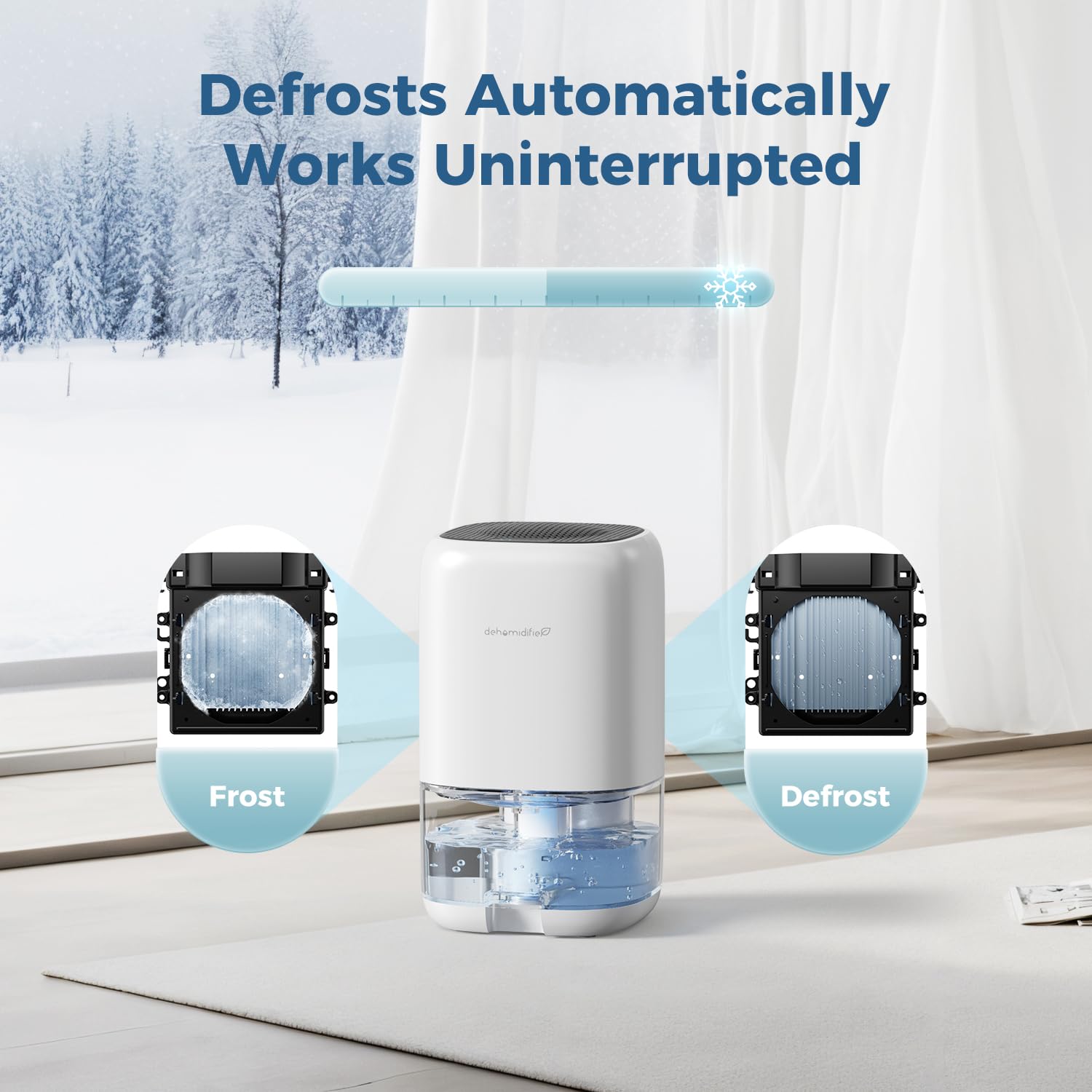 AROEVE 1000ml Dehumidifier for Home - Auto Off, Auto Defrost, Quiet Operation 4