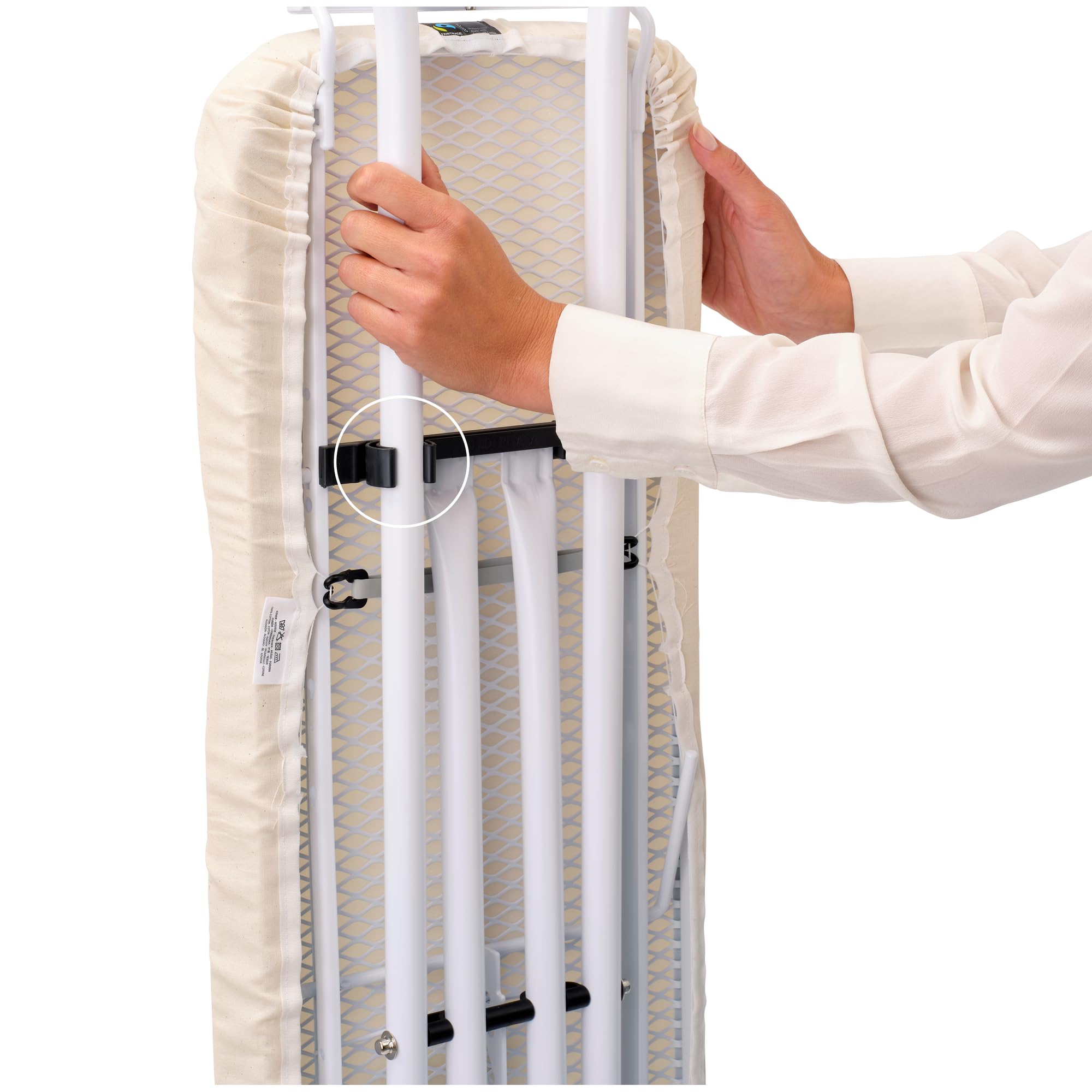 Brabantia Ironing Board B - 124x38 cm | Steam Iron Rest | Adjustable Height | Ice Water 5