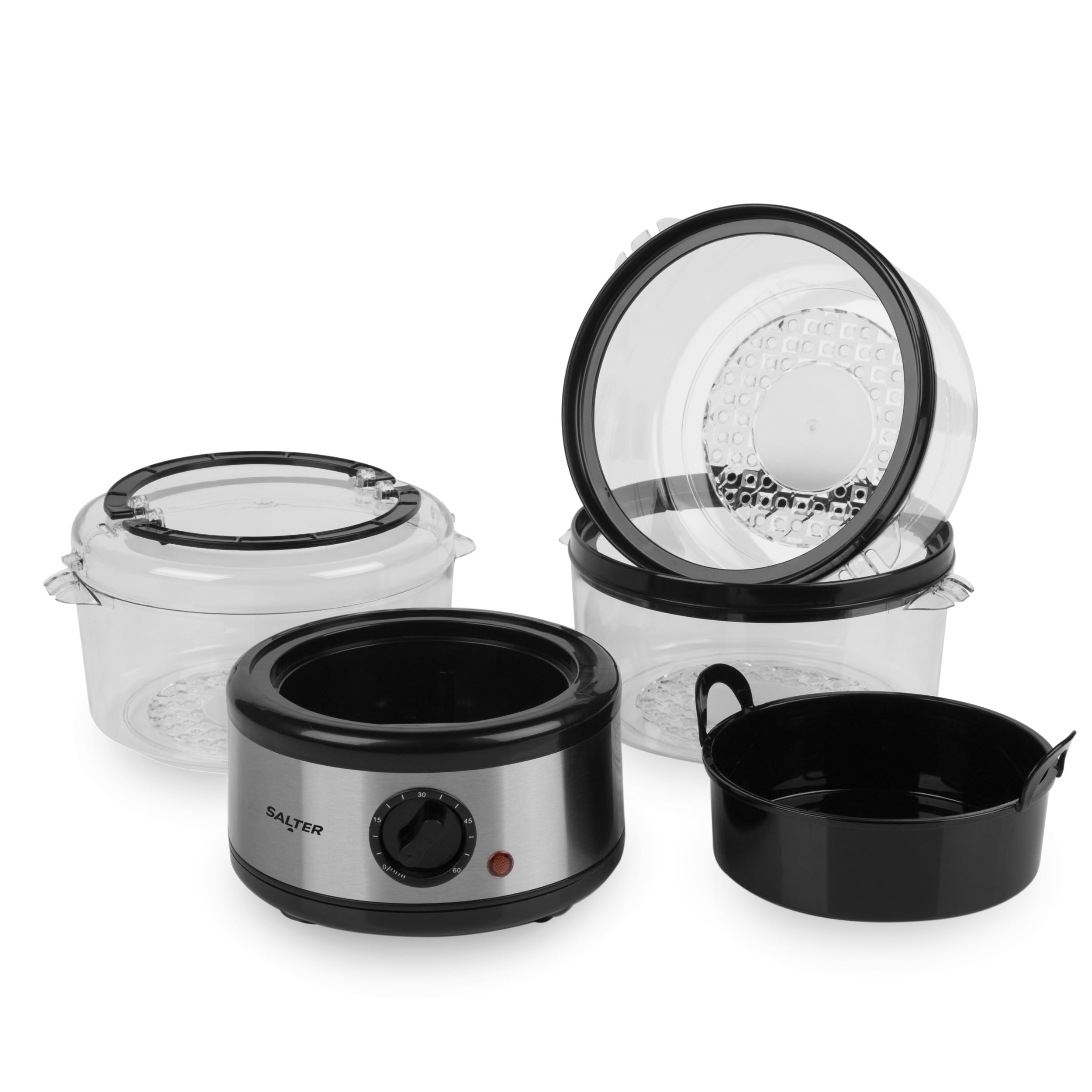 Salter Electric Food Steamer - 7.5L Capacity, 3-Tier Stackable Baskets | 500W | Stainless Steel 8