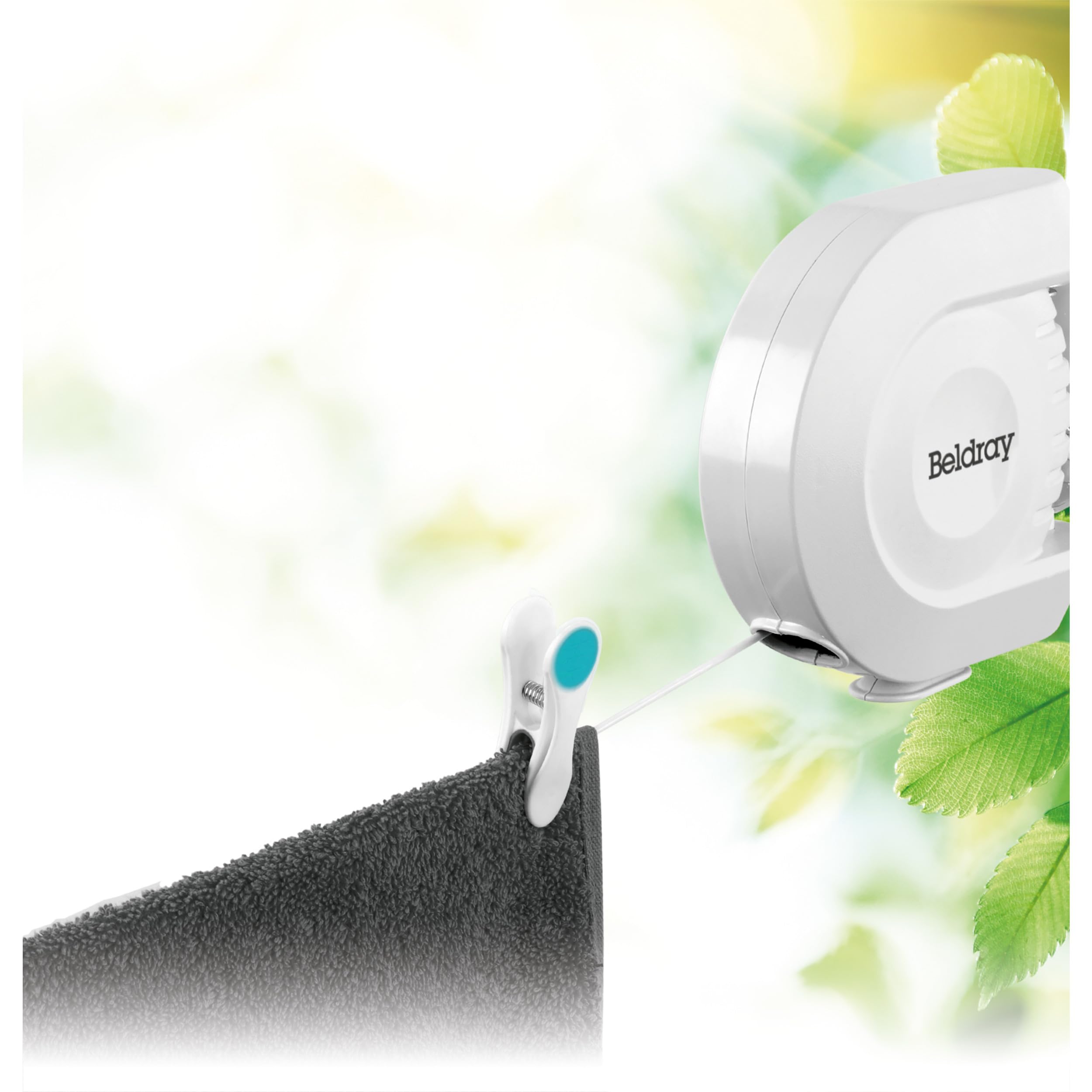 Beldray Retractable Clothes Line - 12 Metre Drying Space | Wall Mountable | White 8