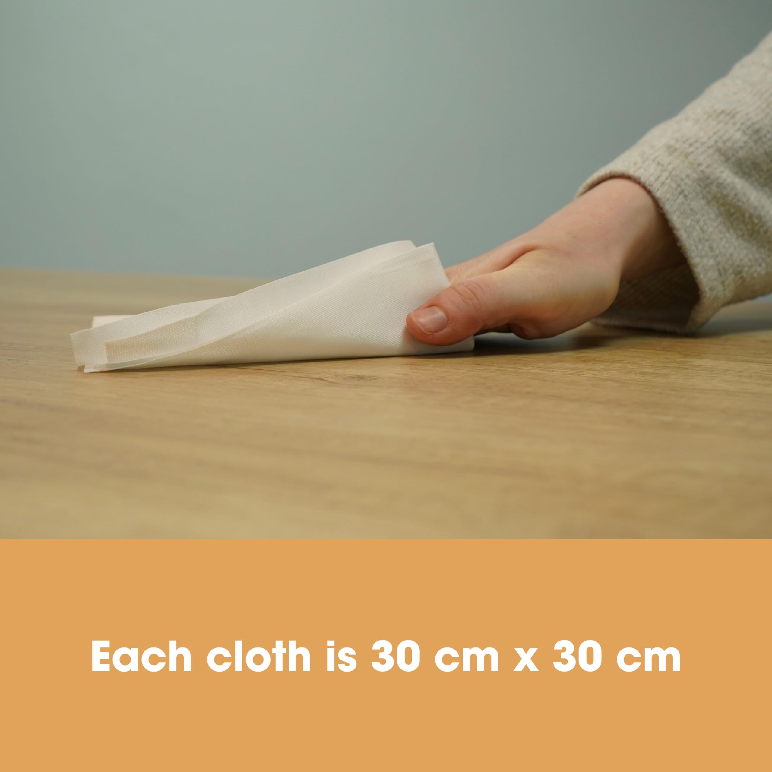 Furniture Clinic Lint Free Cleaning Cloths - 6 Pack, 30cm x 30cm, Machine Washable Cotton 6