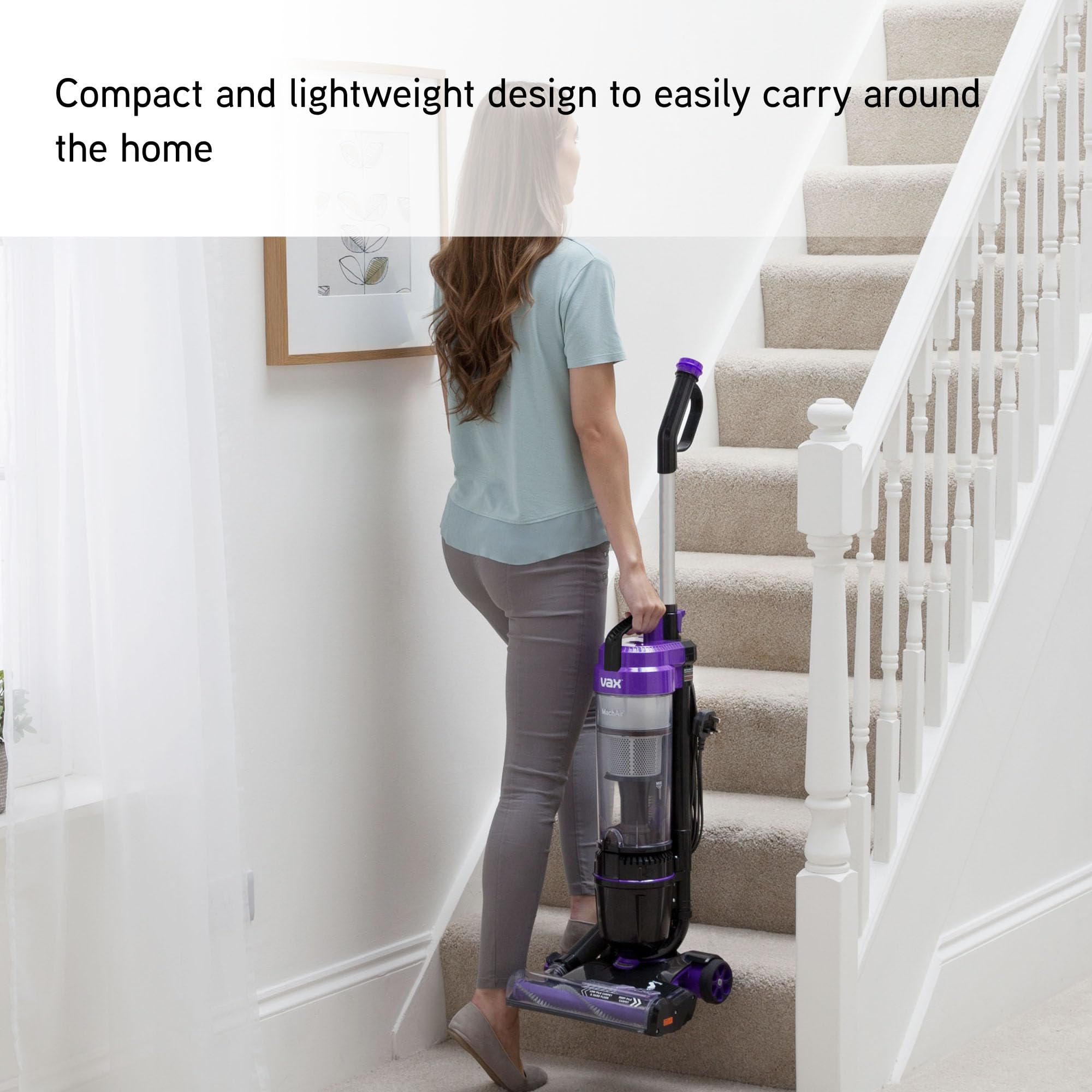 Vax Mach Air Corded Upright Bagless Vacuum Cleaner - 820W, 4.9kg, Purple, UCA1GEV1 3