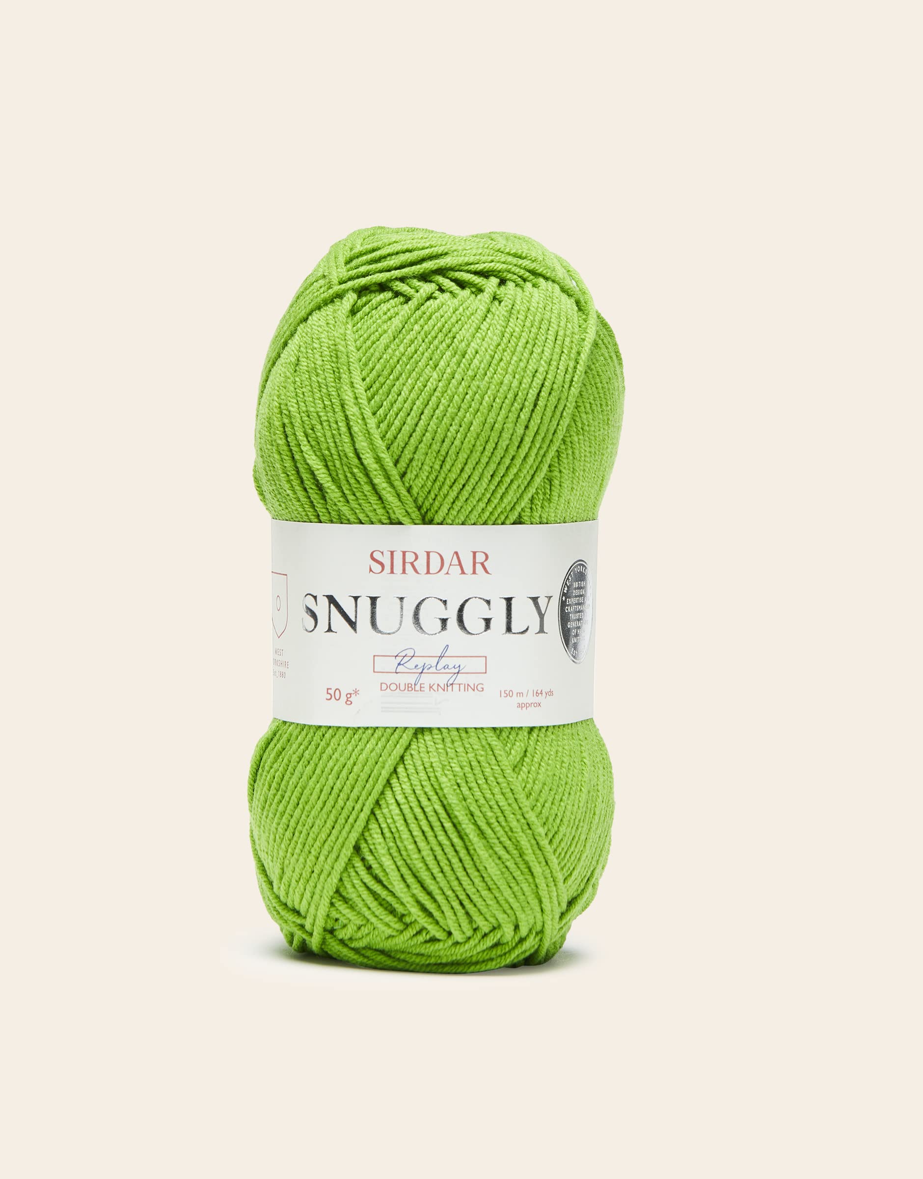 Sirdar Snuggly Replay DK Double Knitting Yarn - 50g Ball | Hide-Out Green (130) | Cotton/Acrylic Blend 1