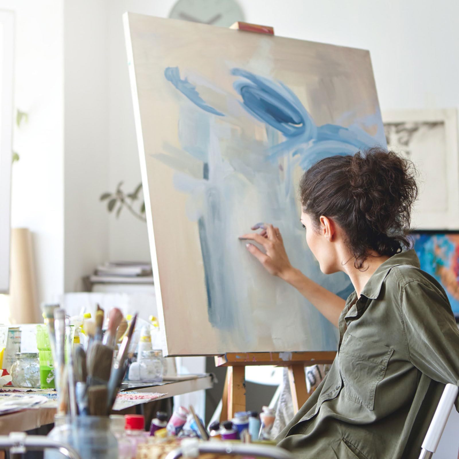 ASelected Pre-Stretched Canvas - 6 Pack Blank Cotton Boards for Acrylic & Oil | 40x50 CM 5