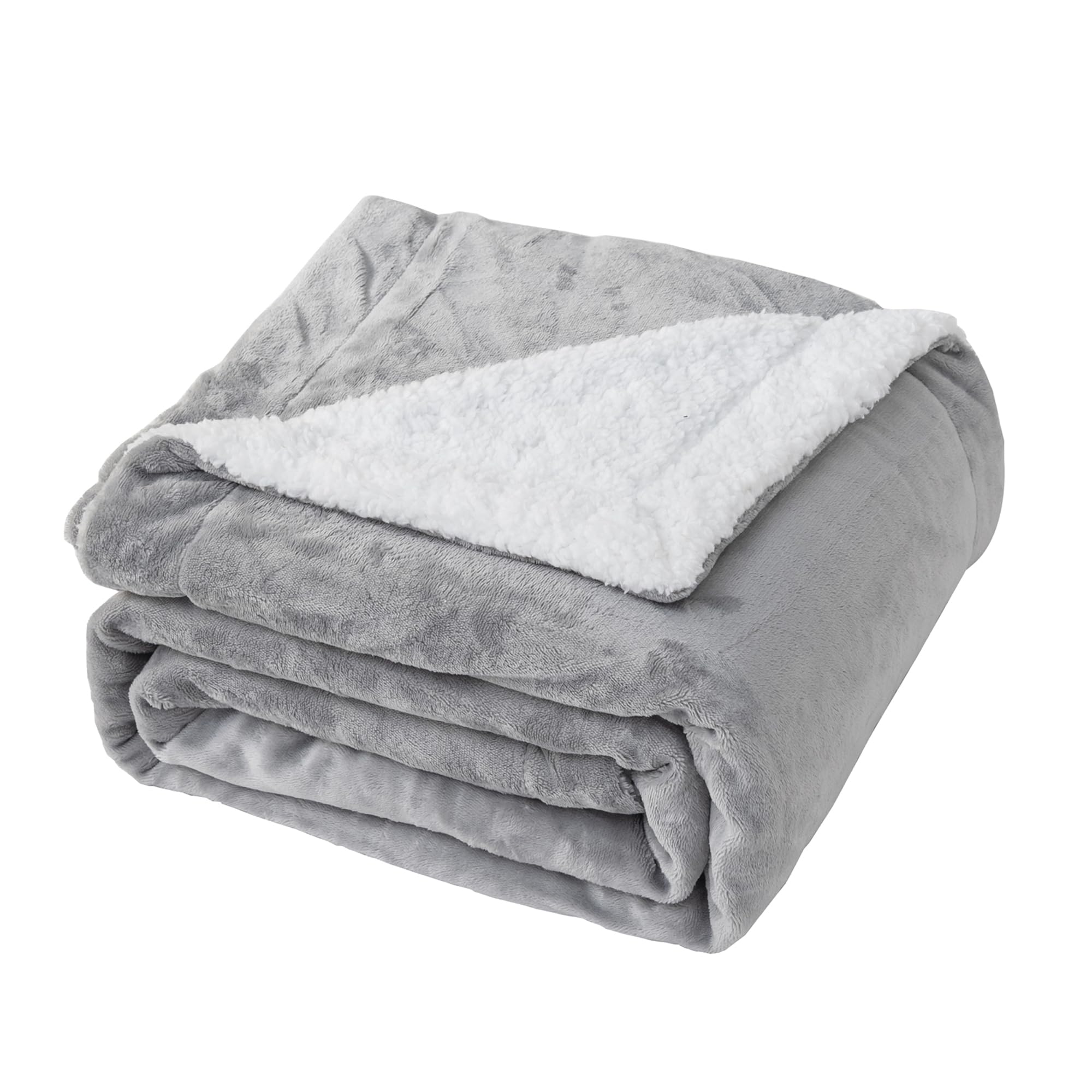 Good Nite Reversible Sherpa Fleece Blanket - 130x150cm | Fluffy Polyester | Grey 1