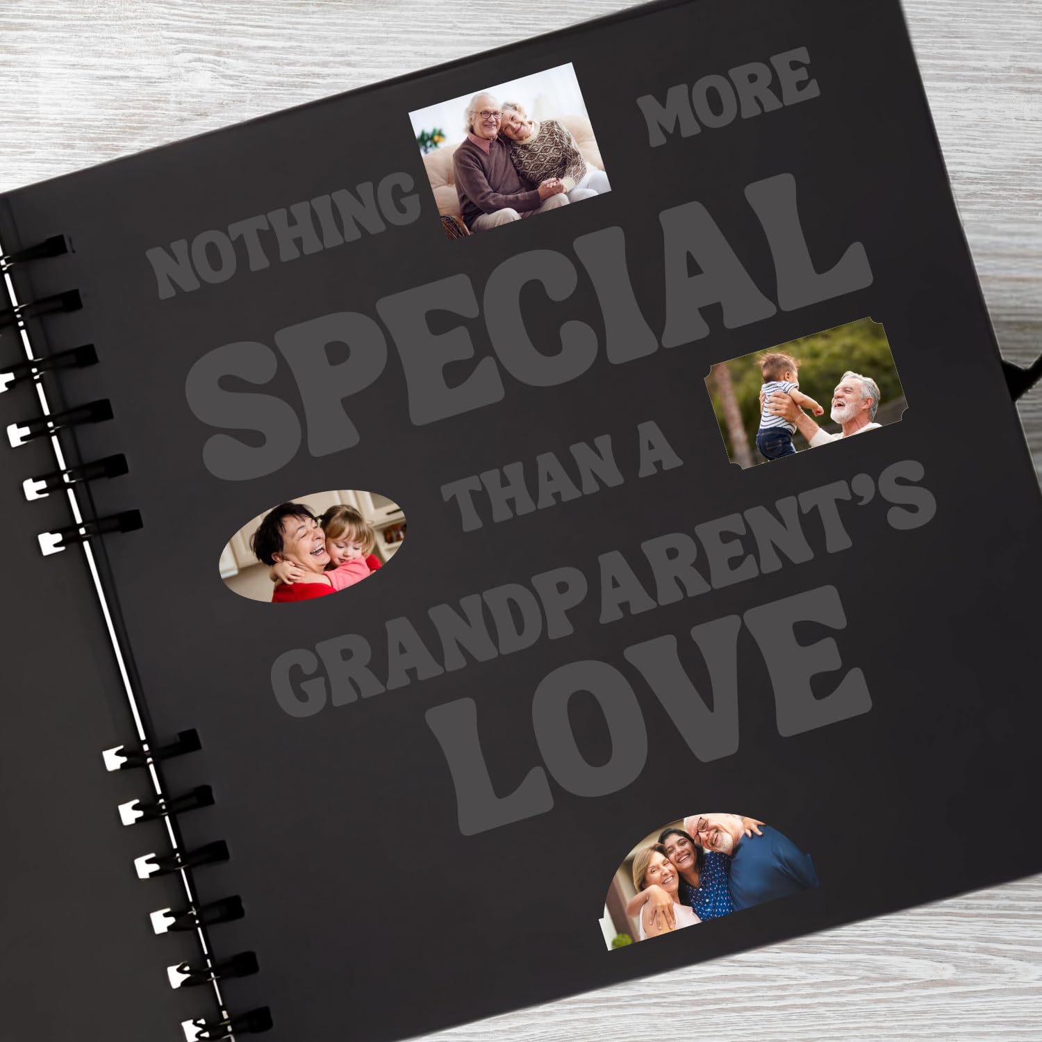 Hawksbill Black Scrapbook Photo Album - 60 Pages, 12' X 12' Spiral Bound | FSC Certified 7