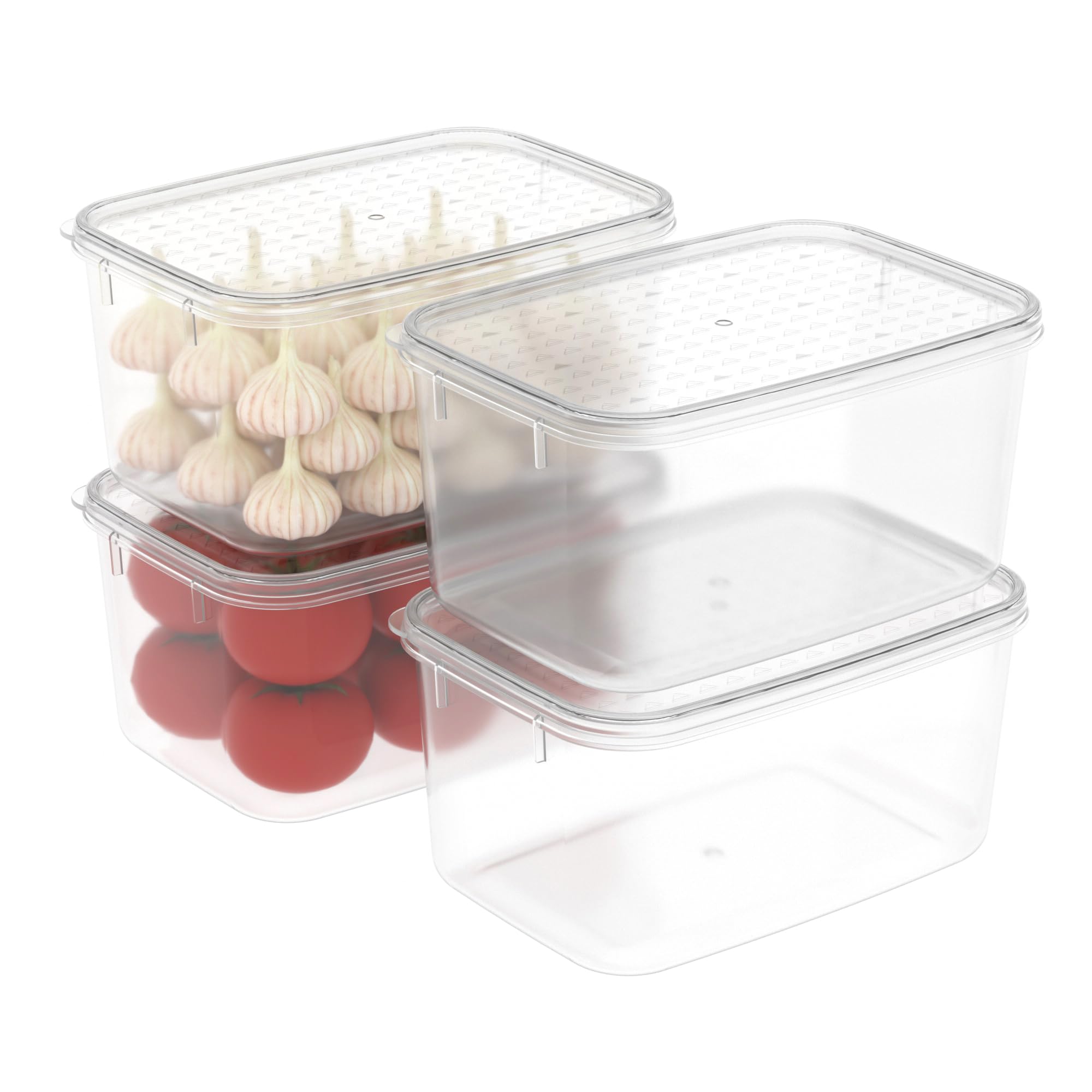 Cetomo Food Storage Container Set - 2.2L Capacity (4 Pack) | Microwave, Freezer, Dishwasher Safe 1
