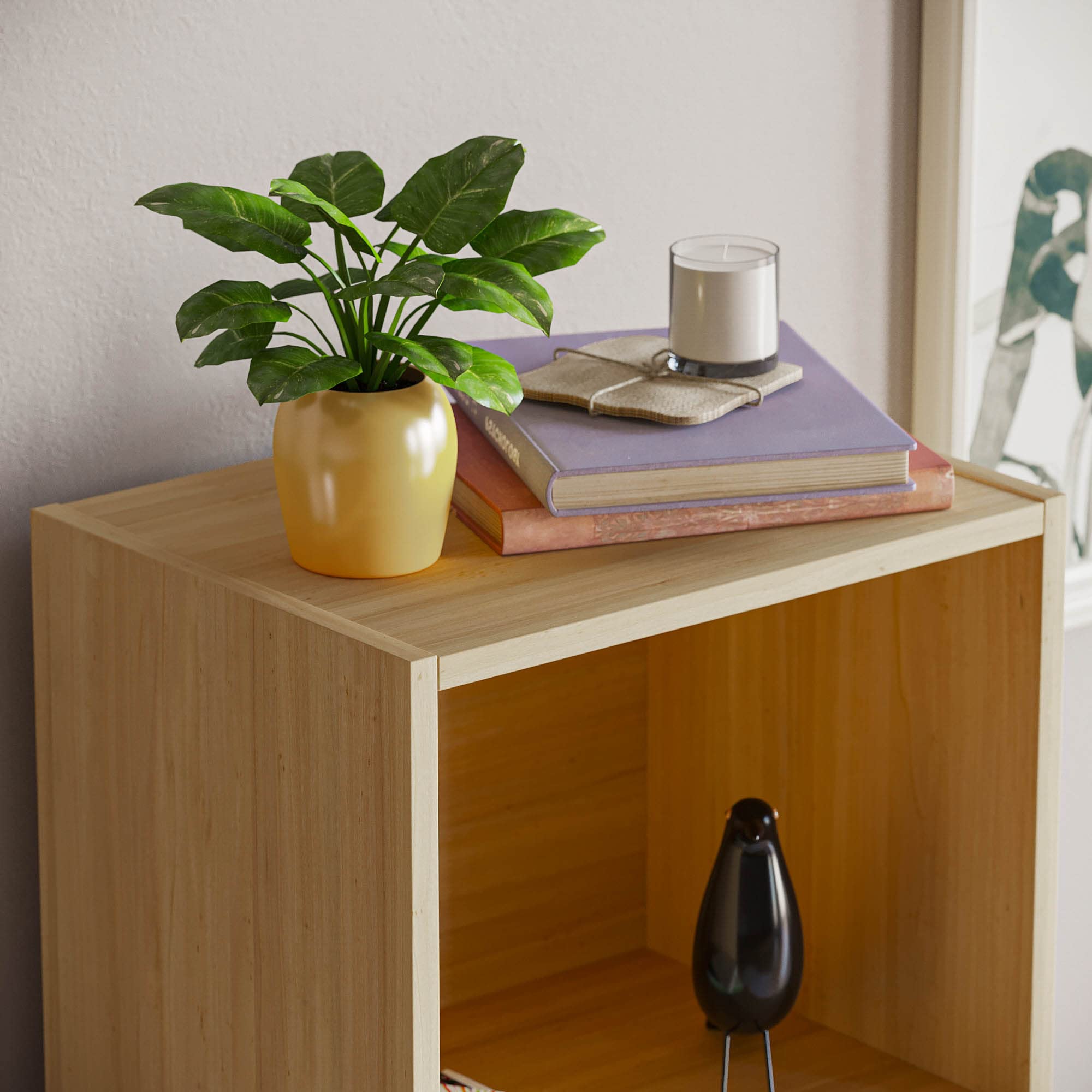 Vida Designs Oxford 5 Tier Cube Bookcase - Oak Wood Shelving | Sturdy Construction | H 132 x W 32 x D 24 cm 4