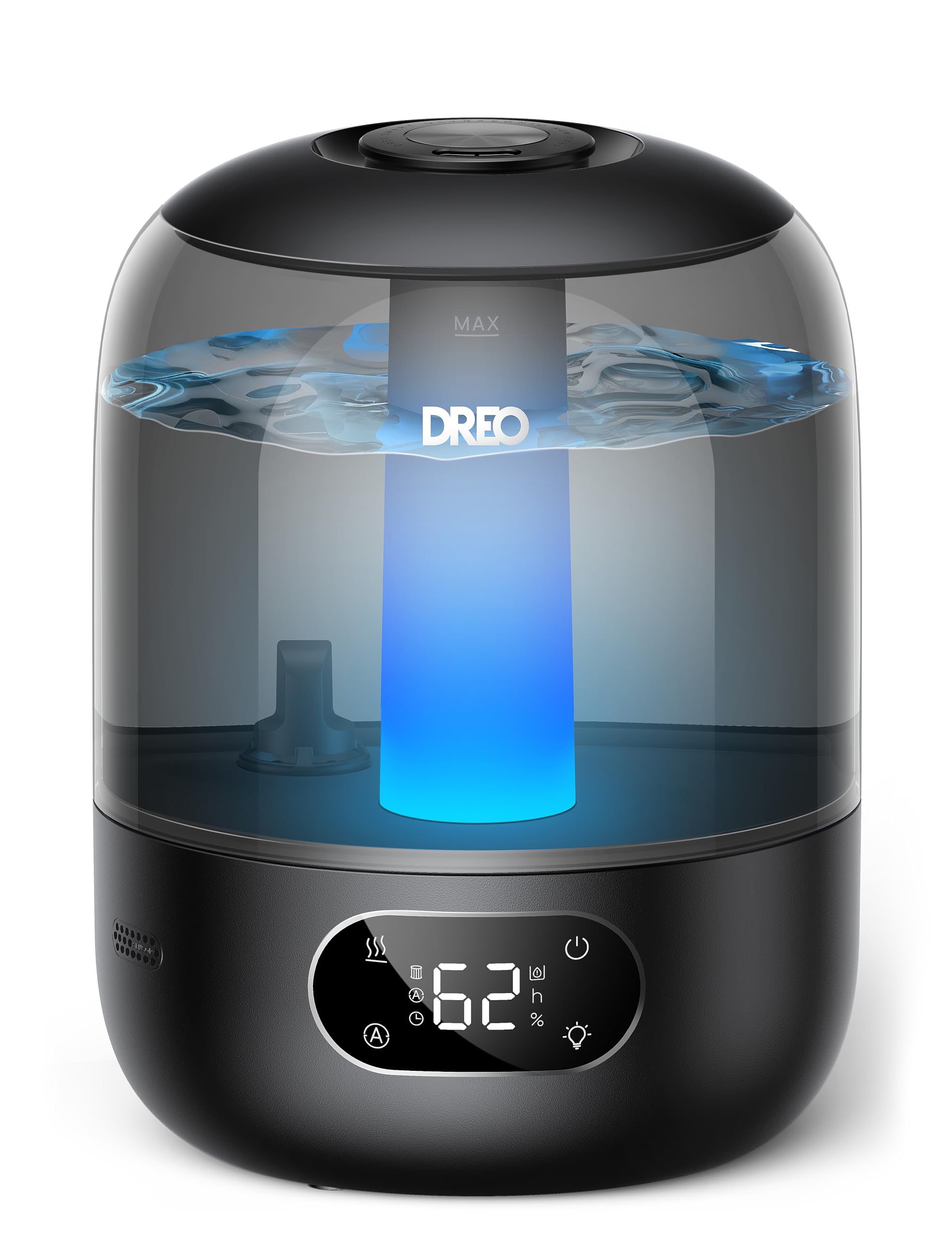 Dreo Ultrasonic Cool Mist Humidifier for Bedroom with 3L Tank | 30H Runtime | 26dB Quiet | Covers 300 sq ft