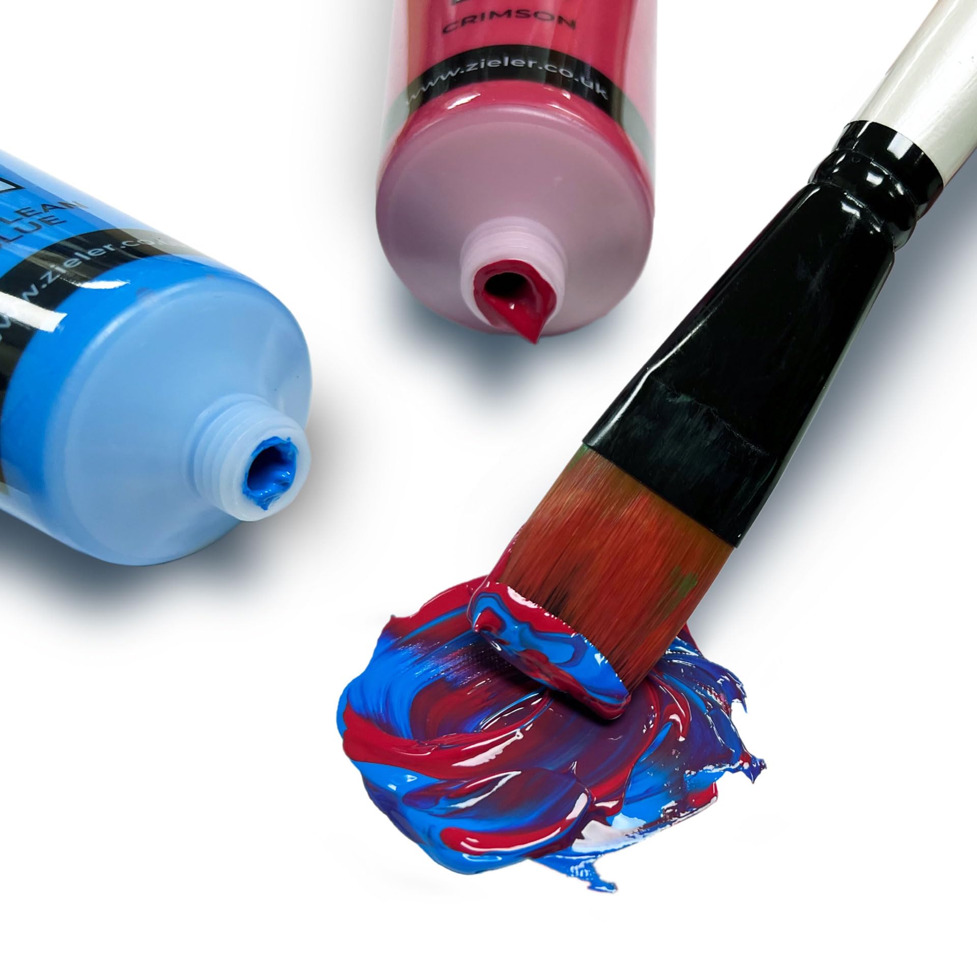 Zieler Acrylic Paint - Vibrant Magenta Color | 120ml Tube | Non-Toxic 2