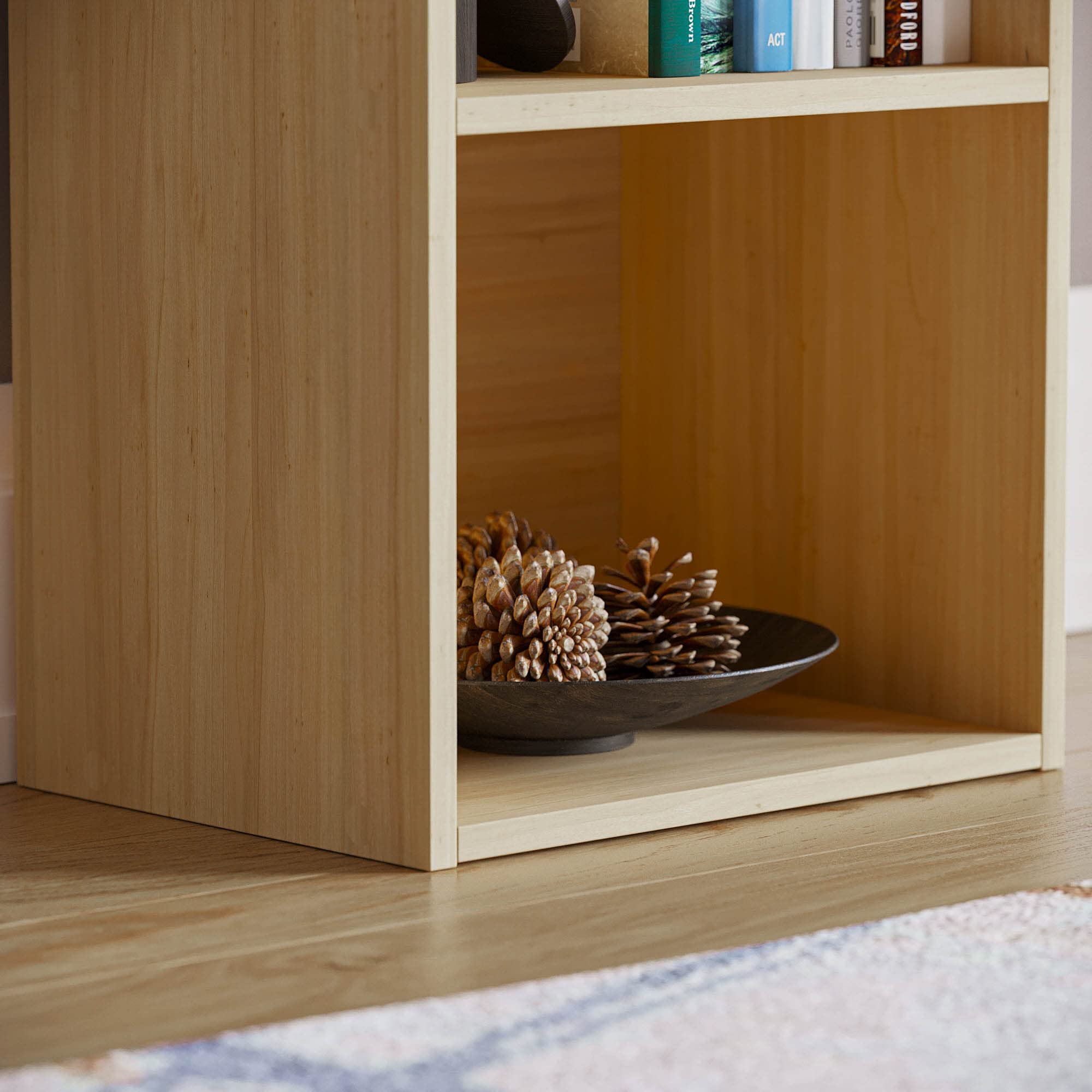 Vida Designs Oxford 5 Tier Cube Bookcase - Oak Wood Shelving | Sturdy Construction | H 132 x W 32 x D 24 cm 5