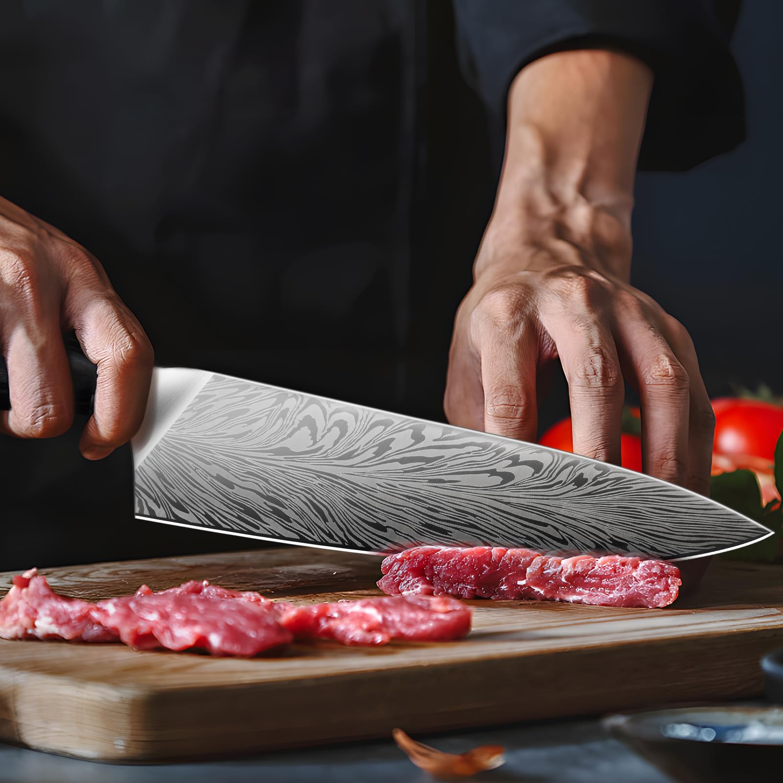 SHAN ZU Powder Steel Boning Knife - 20cm High Carbon Japanese Blade | Pakkawood Handle 6