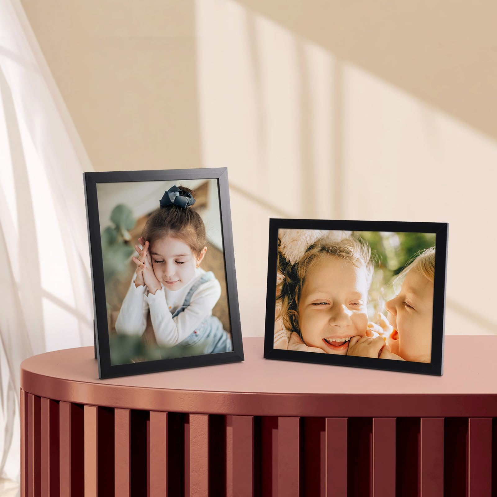 Ditwis 8x6 Inch Black Photo Frame - Lightweight PVC/PS Construction for Wall or Table Display 4