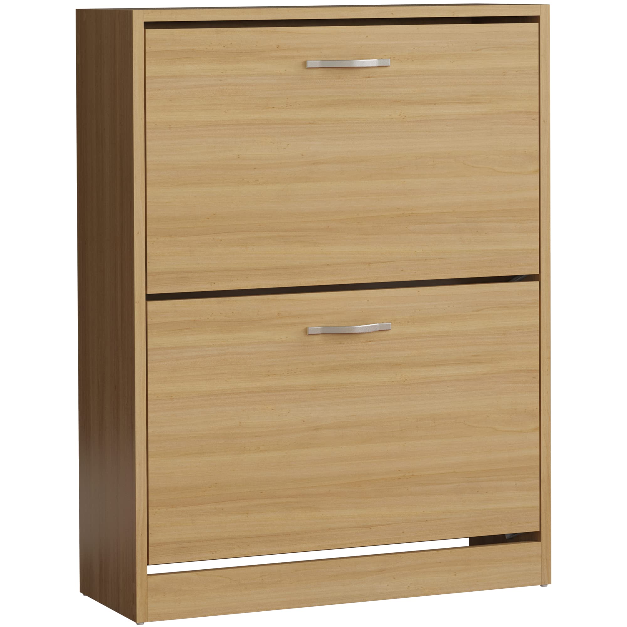 Vida Designs Wooden Shoe Cabinet - 2 Pull-Down Drawers | Slim Cupboard | Pine 5