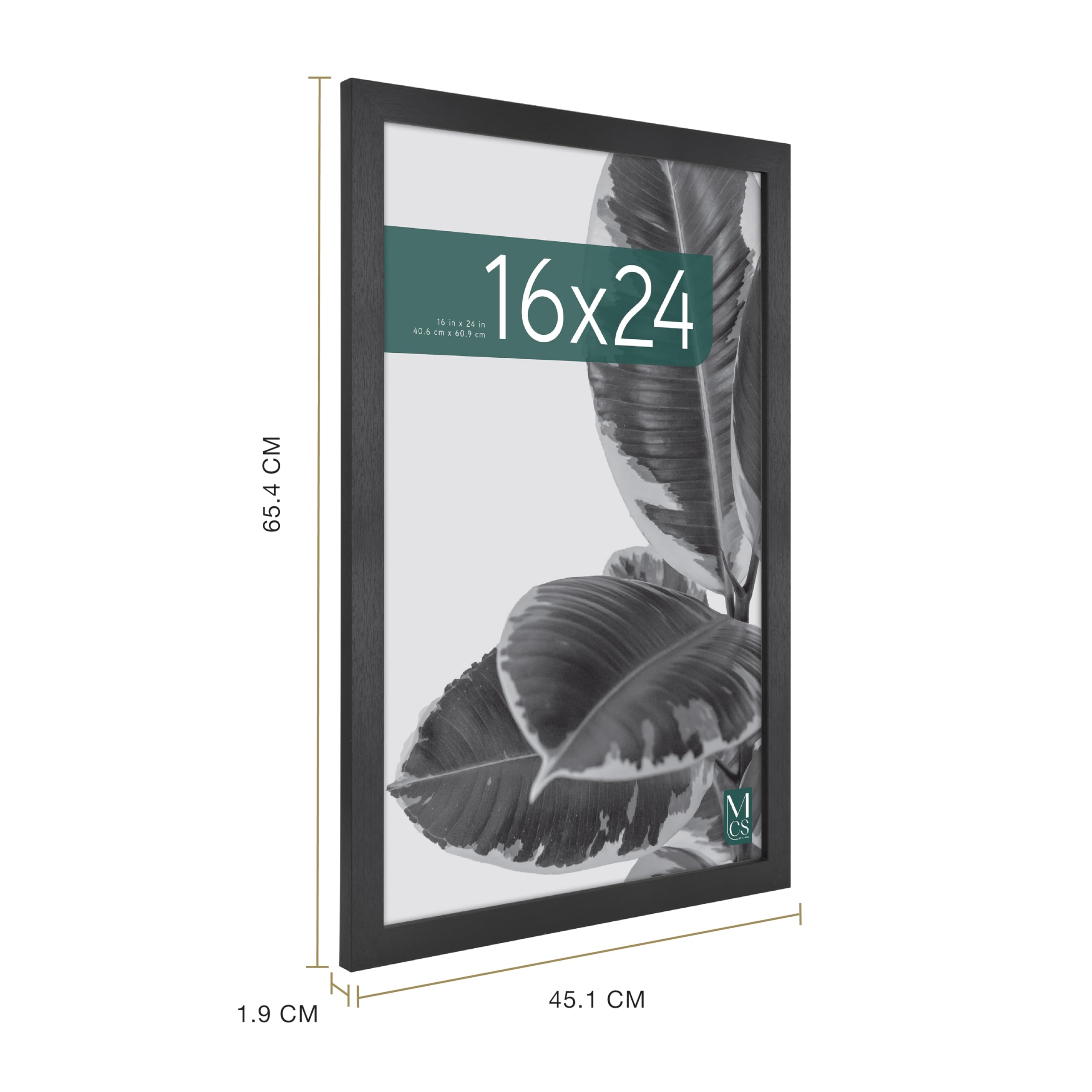 MCS Studio Gallery Black Woodgrain Poster Frame | 16x24 in (41x61 cm) | Vertical/Horizontal Hanging 4