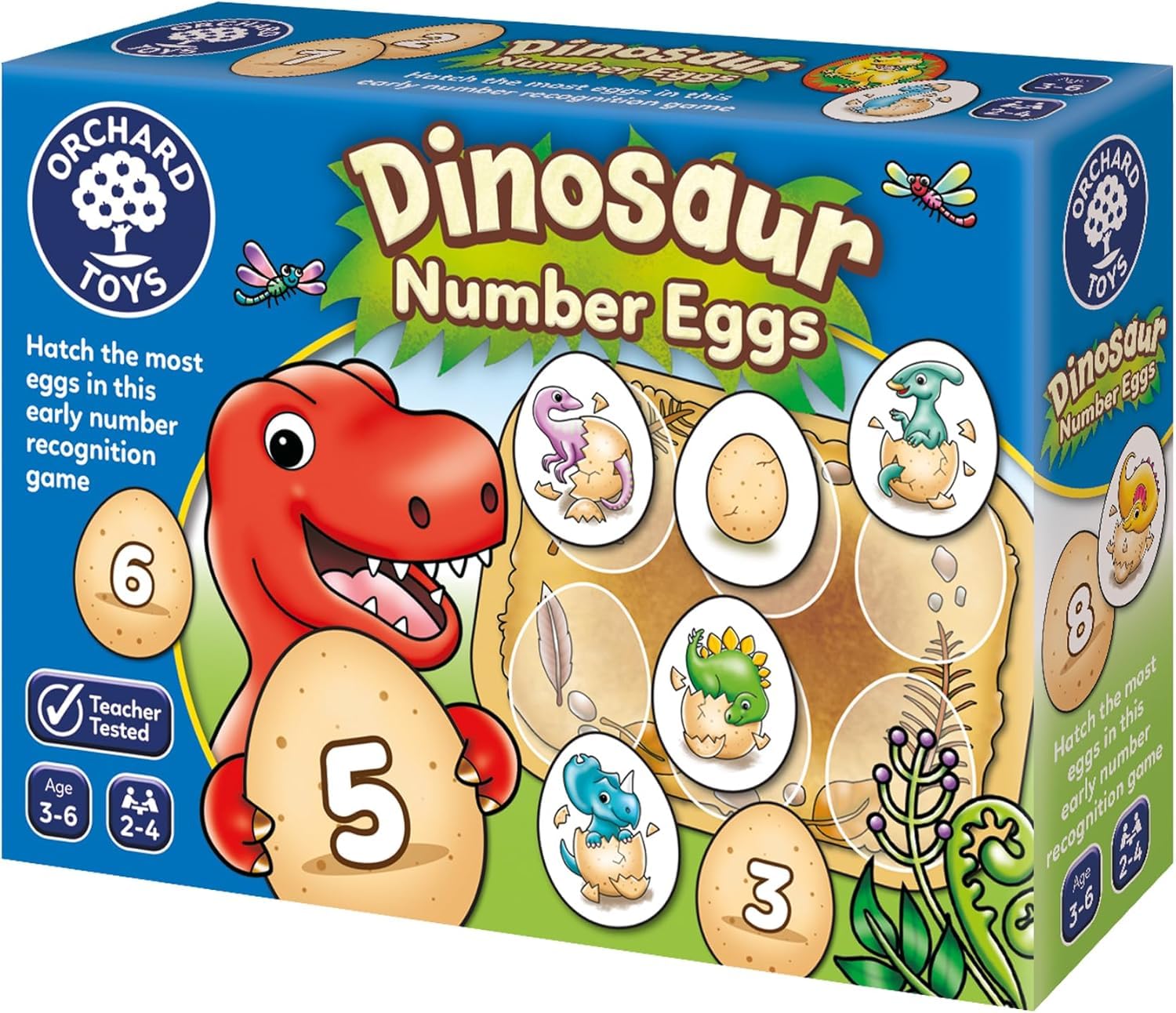 Orchard Toys Dinosaur Number Eggs - Educational Counting Game for Kids Ages 3-8 | Multi-Player 1