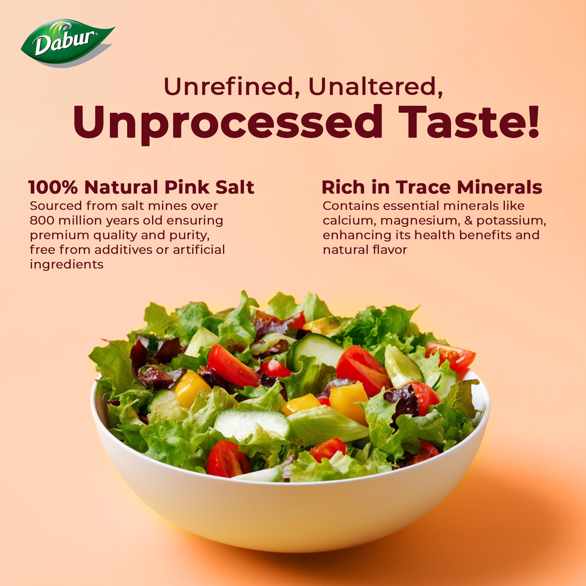 Dabur Himalayan Pink Crystal Salt Glass Grinder - 125g 4