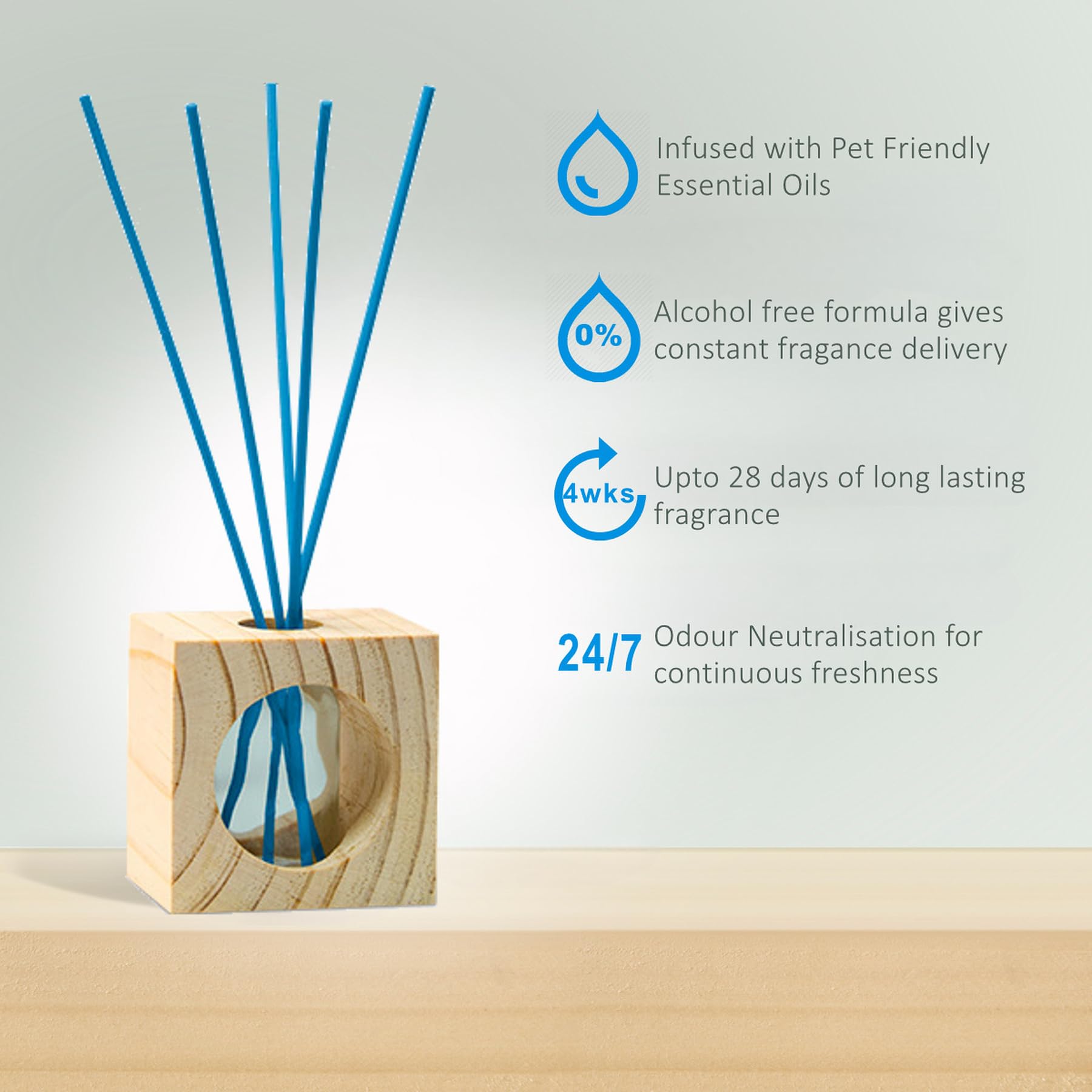CRISTALINAS Pet Odour Eliminating Reed Diffuser - Fresh Air Scent | 30ml 3