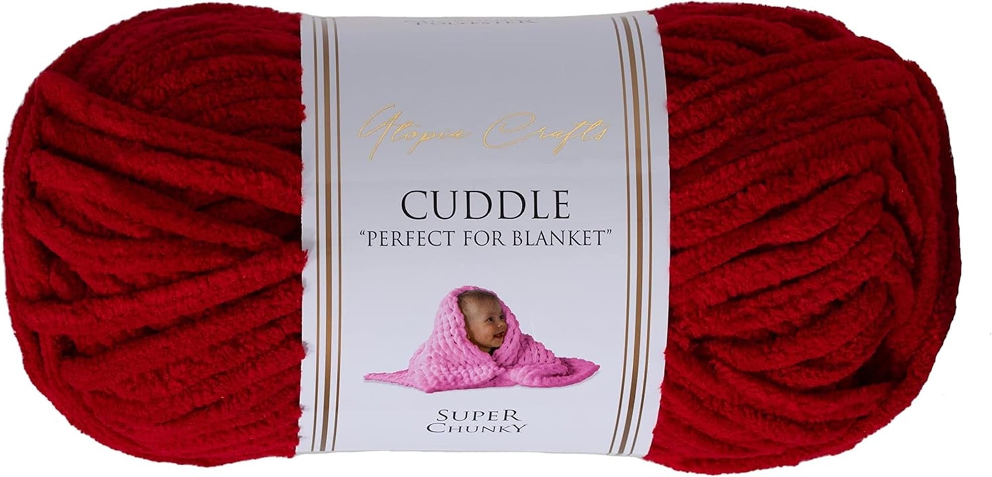 Utopia Crafts Cuddle Super Chunky Chenille Yarn - Wine Color | 100g Ball | 7mm Thickness 1