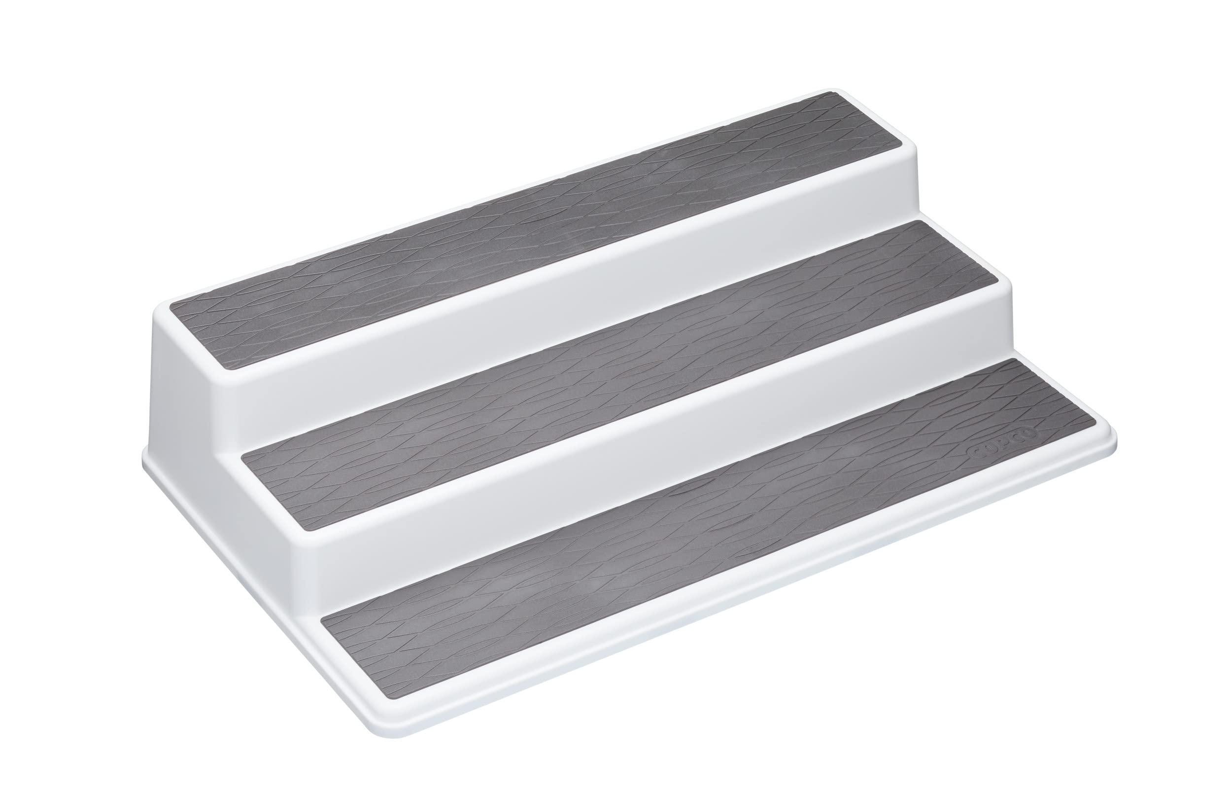 Copco Basics 3-Tier Spice Rack for Cupboard Storage | Non-Slip Plastic | White/Grey 1